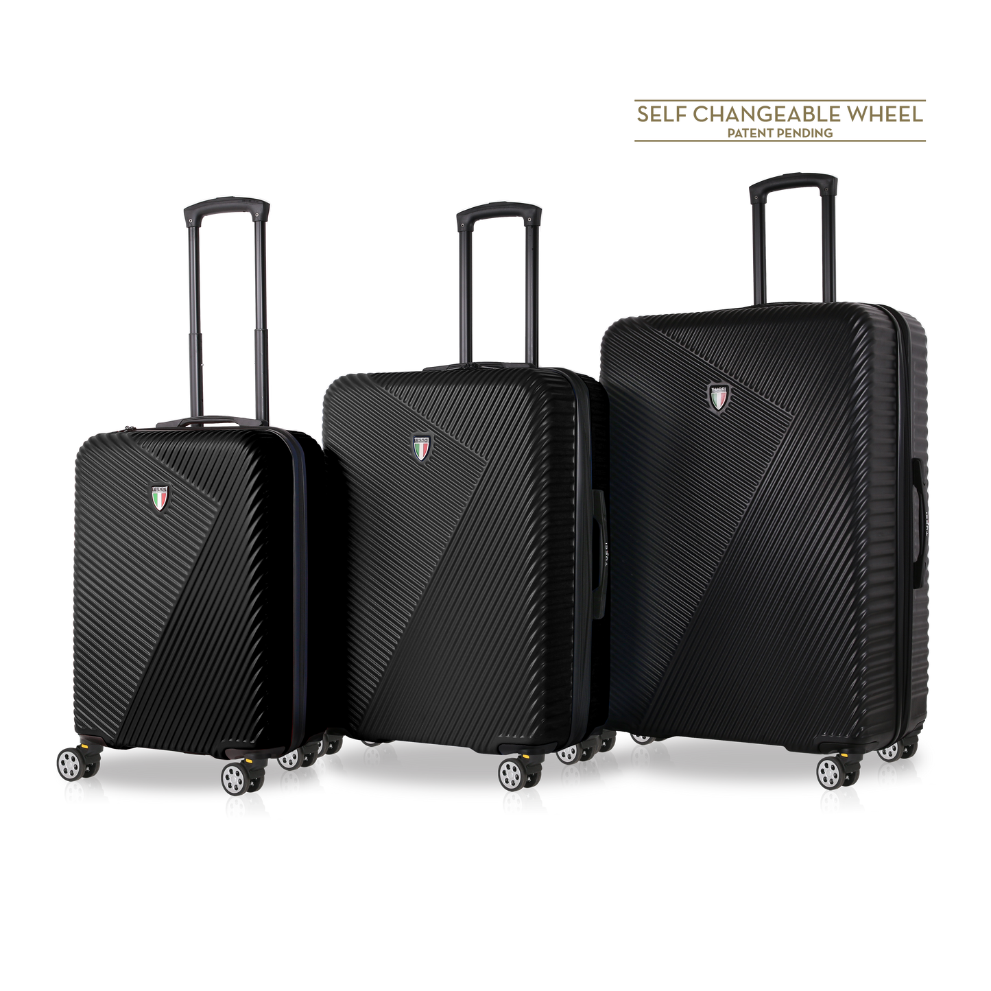 TUCCI Italy TESORO (22", 26", 30") 4-Wheeled Luggage Travel Suitcase