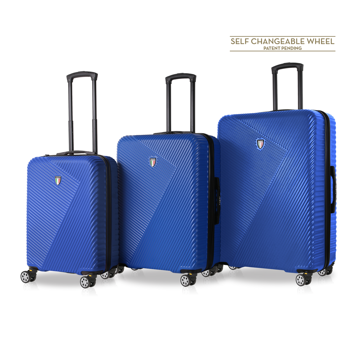 TUCCI Italy TESORO (22", 26", 30") 4-Wheeled Luggage Travel Suitcase