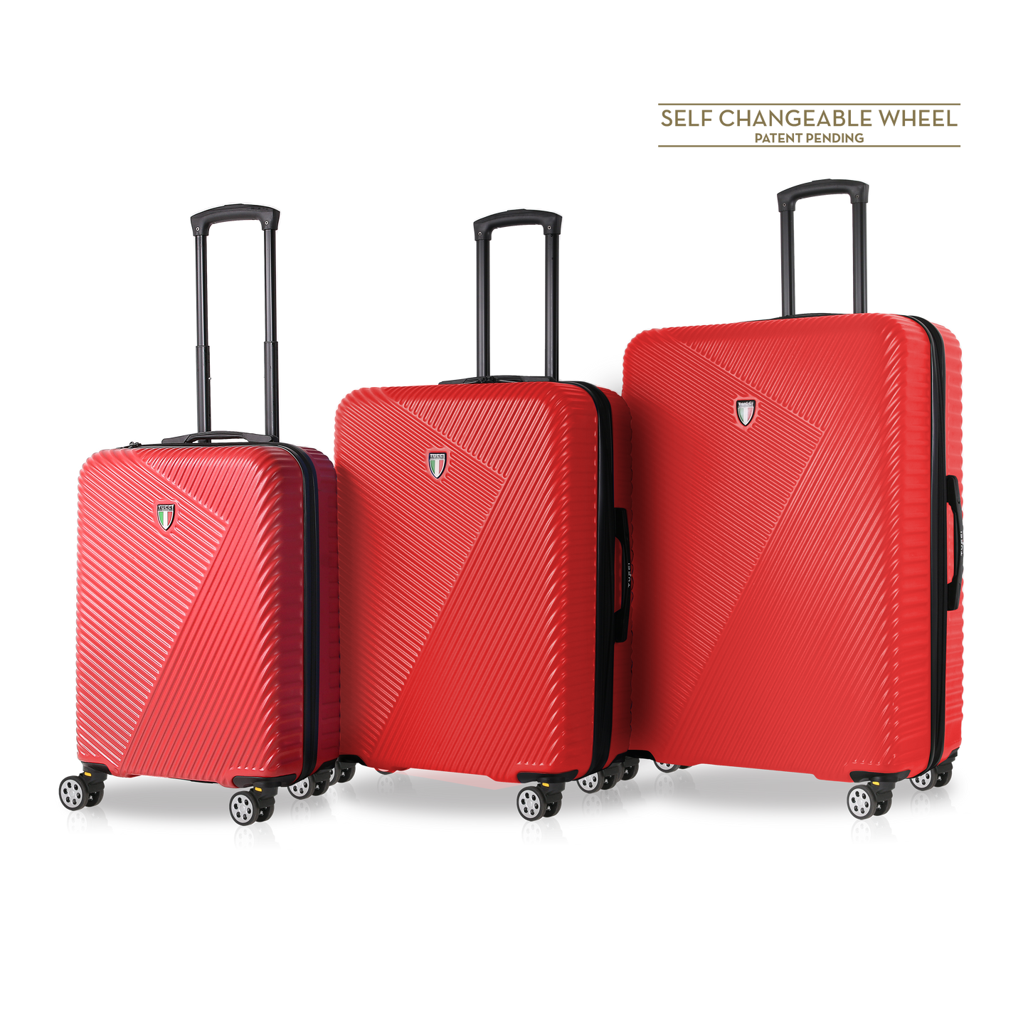 TUCCI Italy TESORO (22", 26", 30") 4-Wheeled Luggage Travel Suitcase