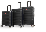 TUCCI Italy LETIZIA (20", 24", 28") Expandable Spinner Wheel Suitcase Black