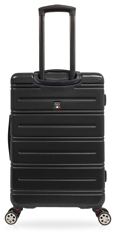 TUCCI Italy LETIZIA (20", 24", 28") Expandable Spinner Wheel Suitcase Black