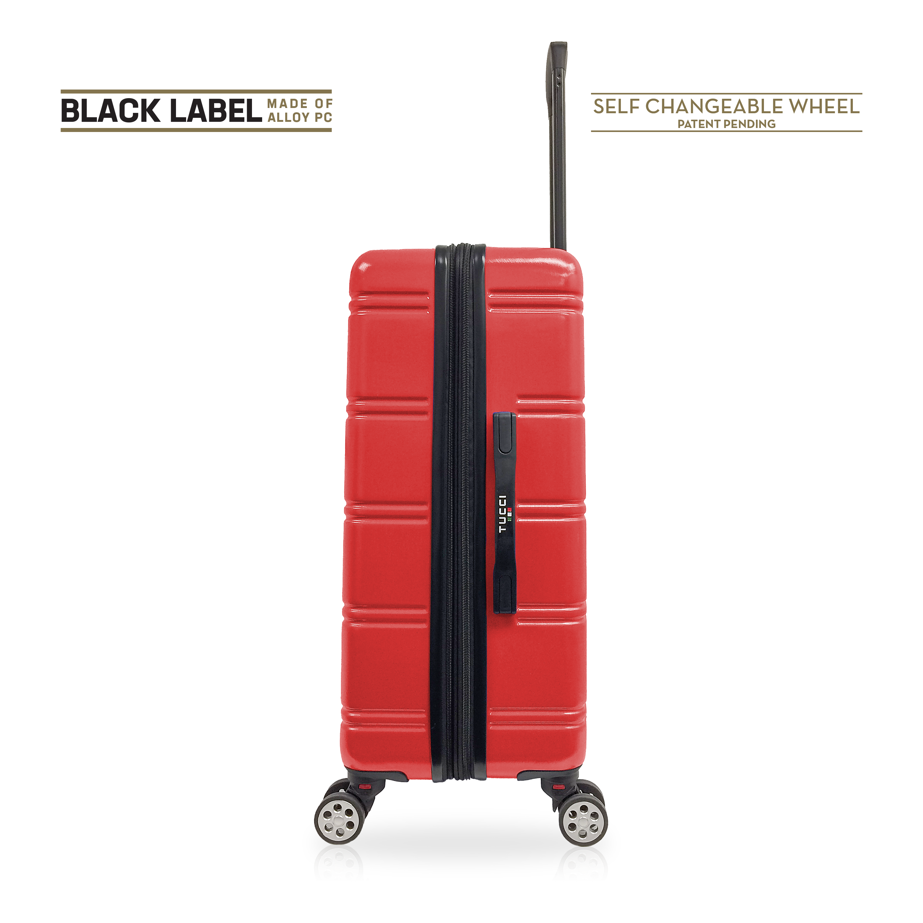 TUCCI Italy LETIZIA 24" Medium Hardshell Durable Suitcase