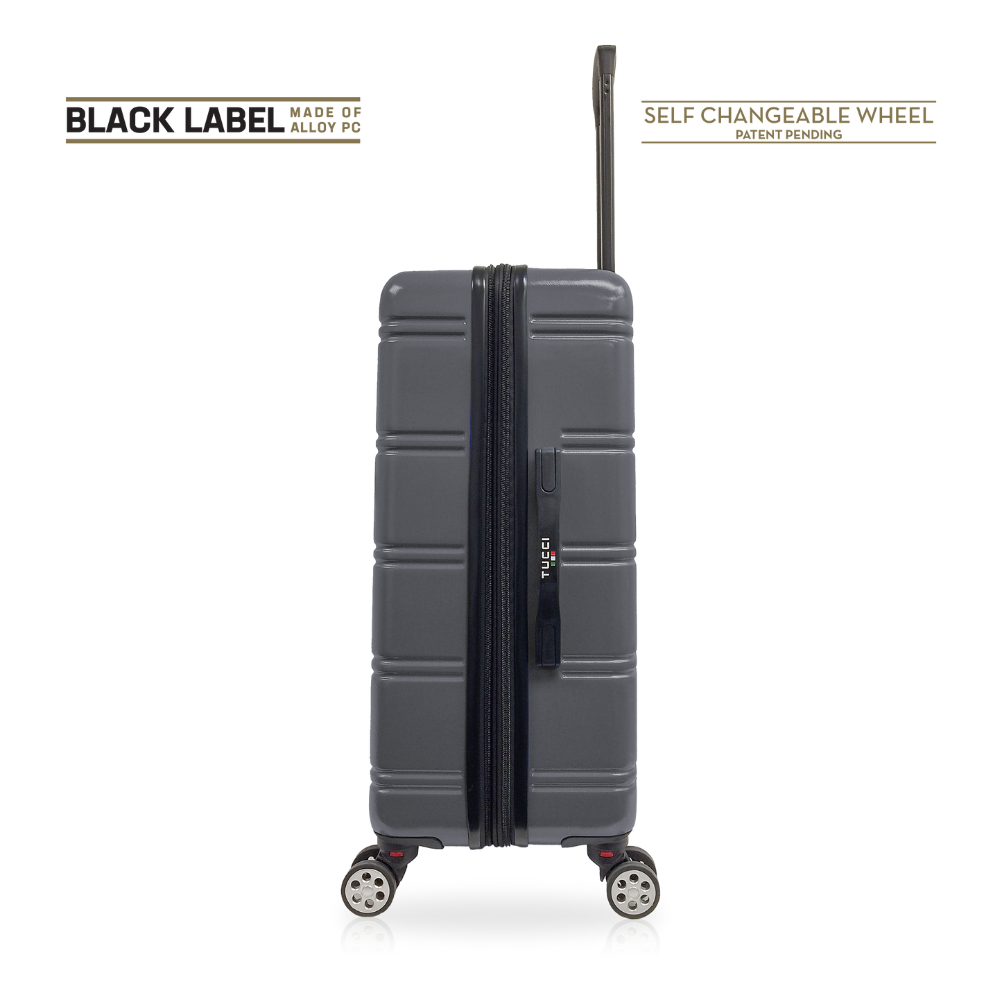 Tucci Black Label Letizia 3-Piece Hardside Spinner Expandable Luggage Set, 20/24/28 Inches