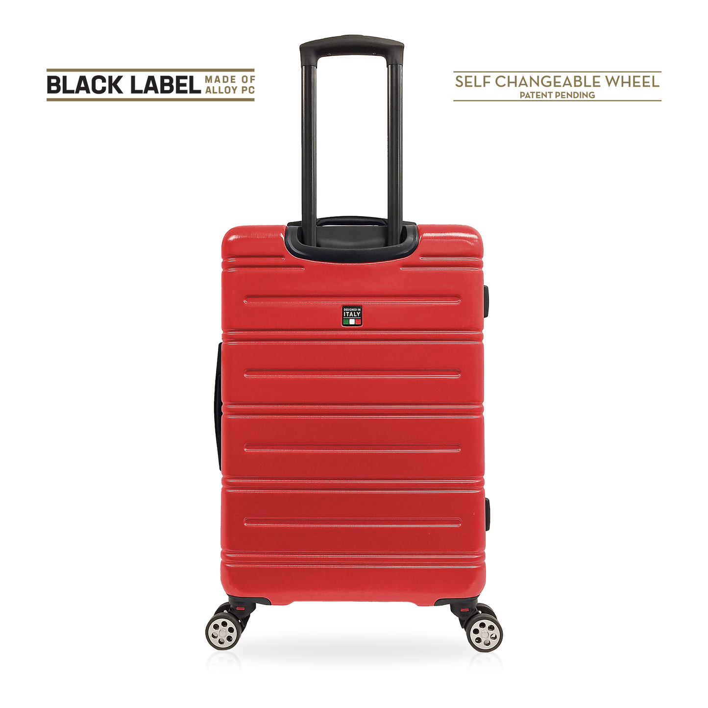 Tucci Black Label Letizia 3-Piece Hardside Spinner Expandable Luggage Set, 20/24/28 Inches