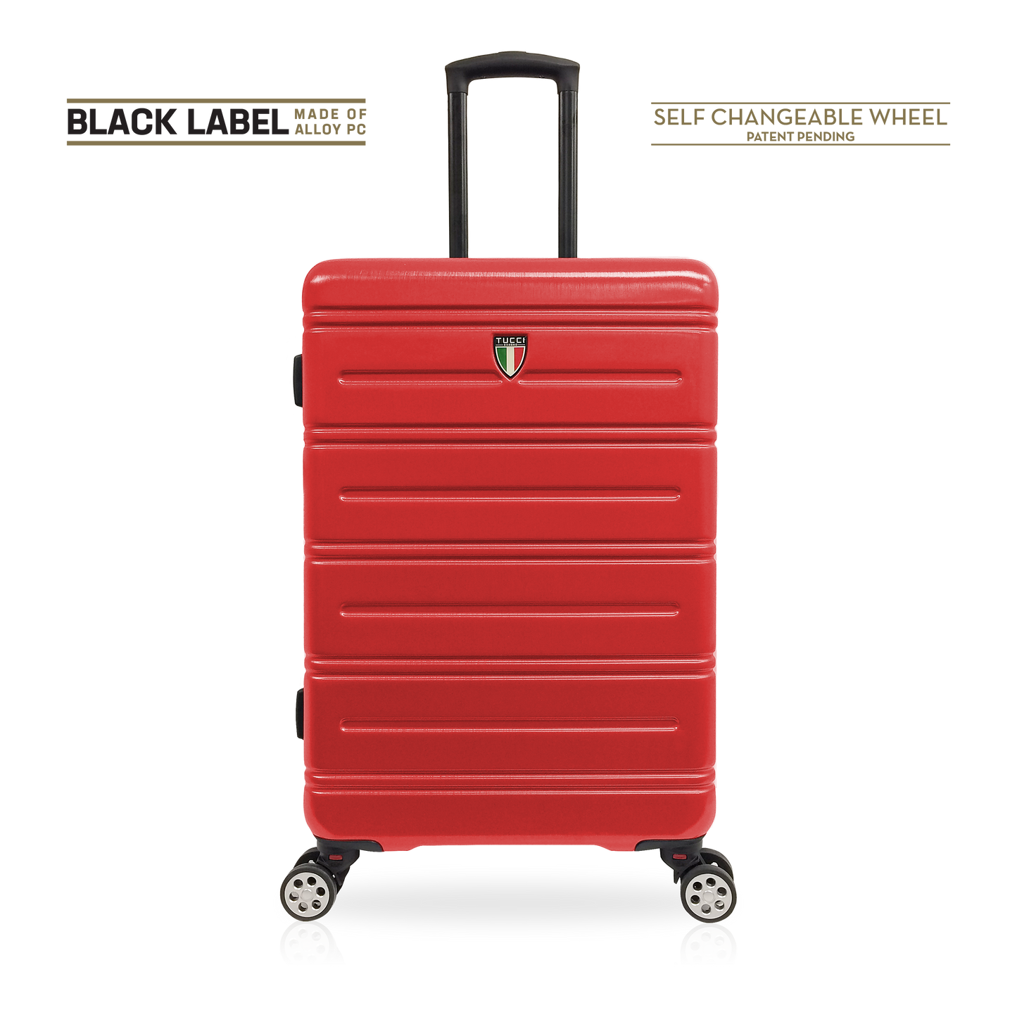 Tucci Black Label Letizia 3-Piece Hardside Spinner Expandable Luggage Set, 20/24/28 Inches