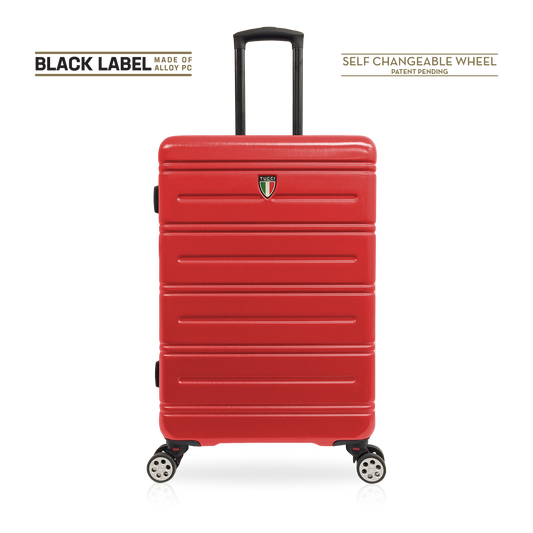 Tucci Black Label Letizia 3-Piece Hardside Spinner Expandable Luggage Set, 20/24/28 Inches