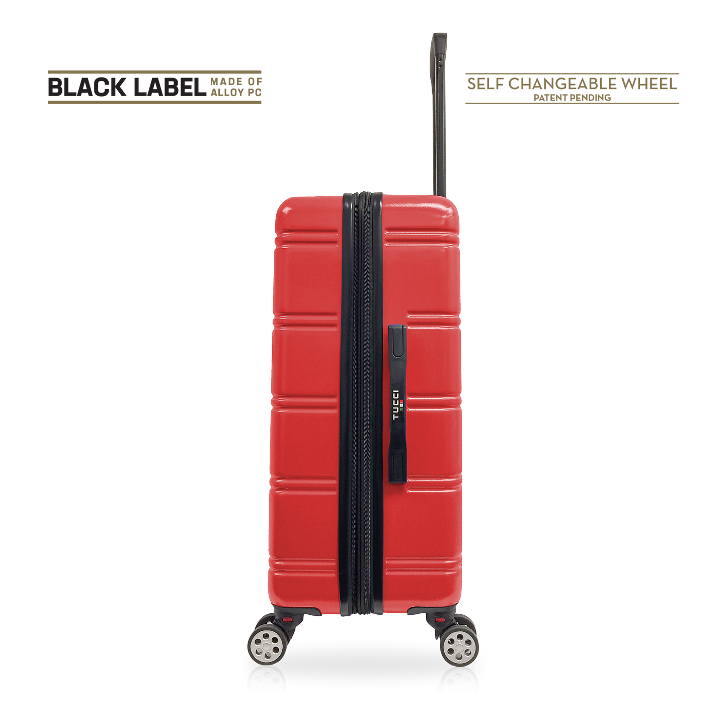 Tucci Black Label Letizia 3-Piece Hardside Spinner Expandable Luggage Set, 20/24/28 Inches