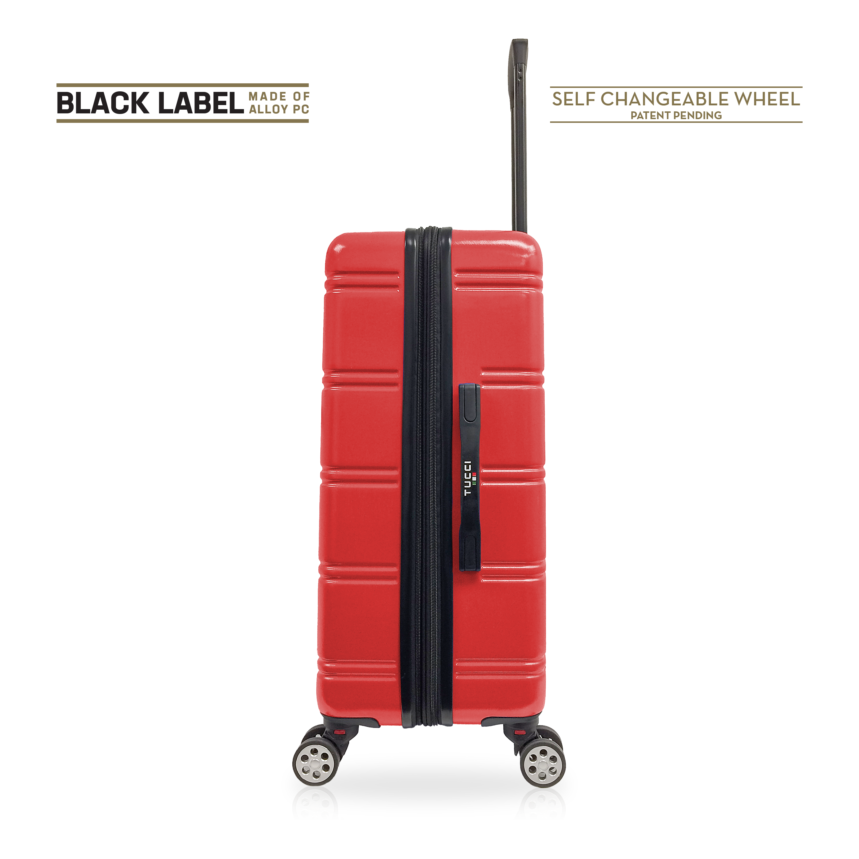 Tucci Black Label Letizia 3-Piece Hardside Spinner Expandable Luggage Set, 20/24/28 Inches