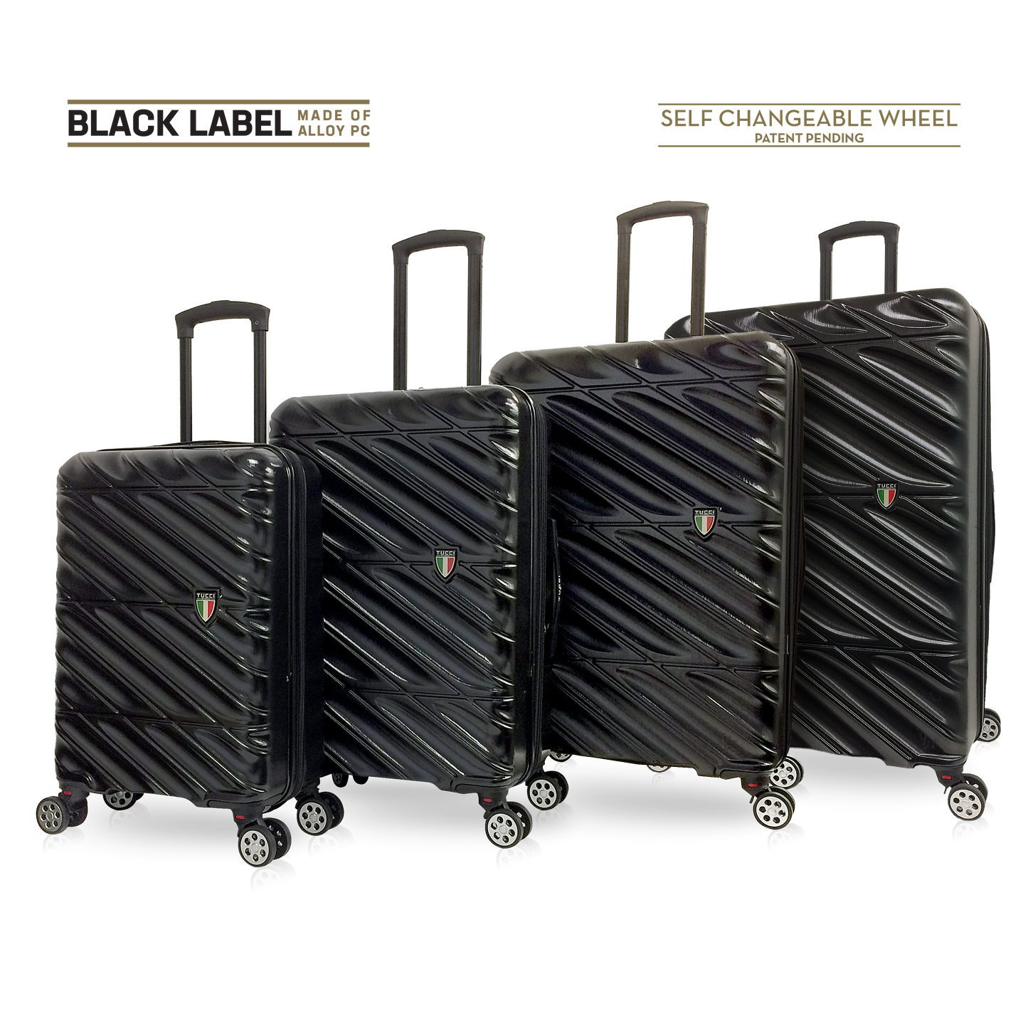 TUCCI Italy SELVATICO (20", 24", 28", 32") Trolley Suitcase Luggage Set