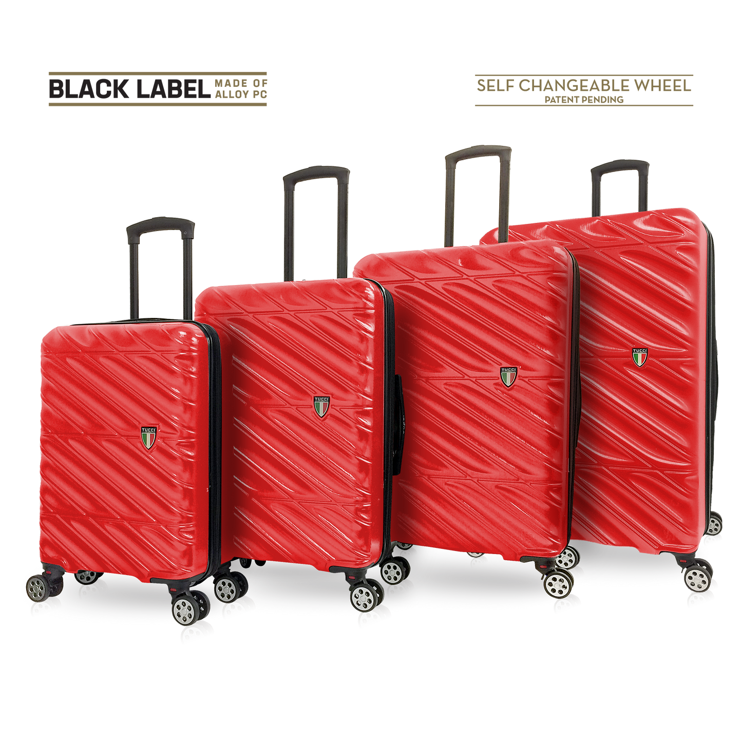 TUCCI Italy SELVATICO (20", 24", 28", 32") Trolley Suitcase Luggage Set
