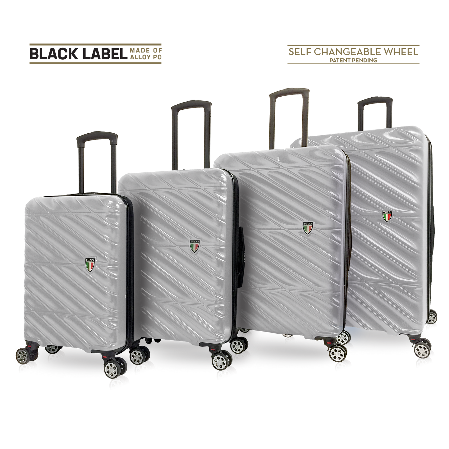 TUCCI Italy SELVATICO (20", 24", 28", 32") Trolley Suitcase Luggage Set