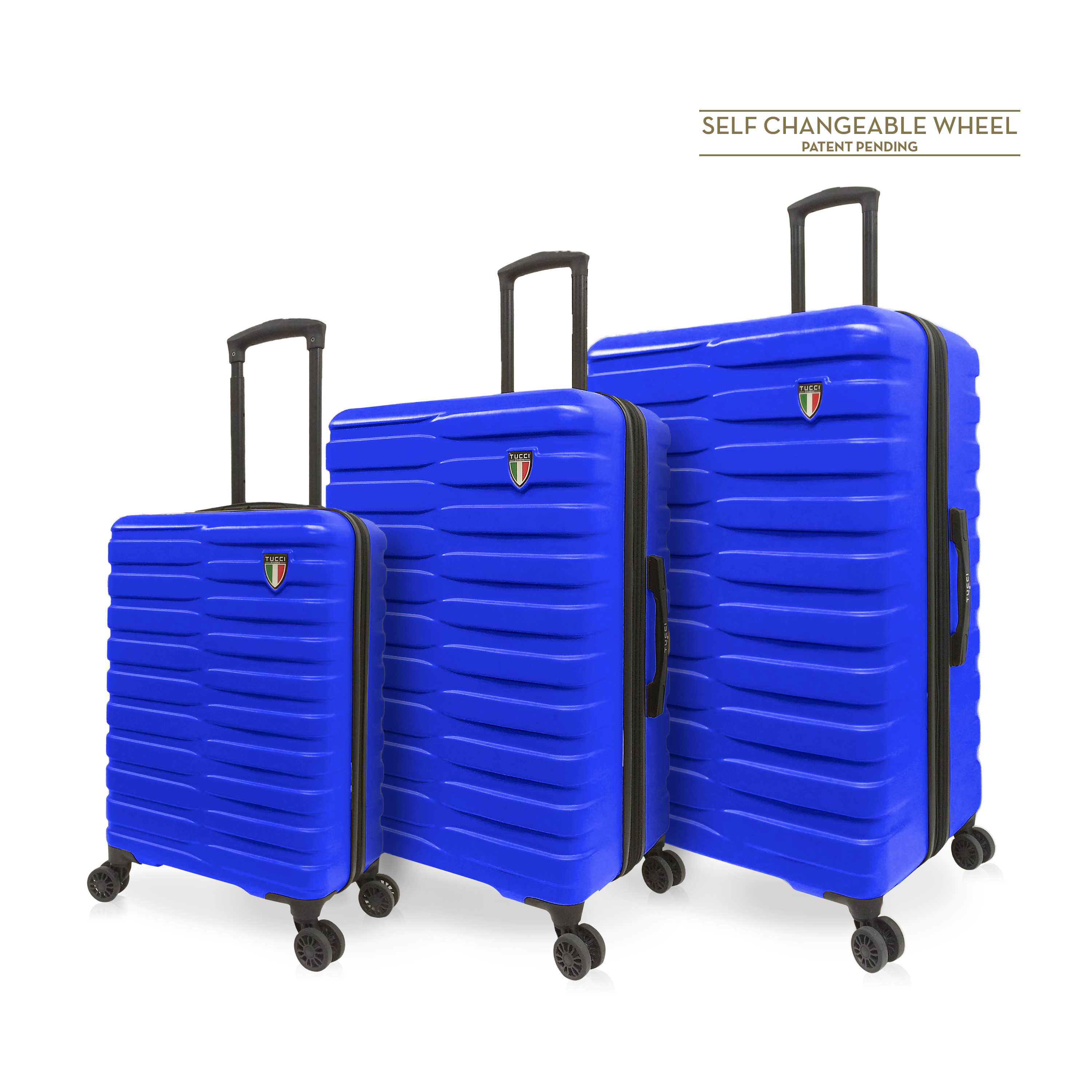 TUCCI Italy LA GITA 3 PC Spinner Hard Side Rolling Suitcase