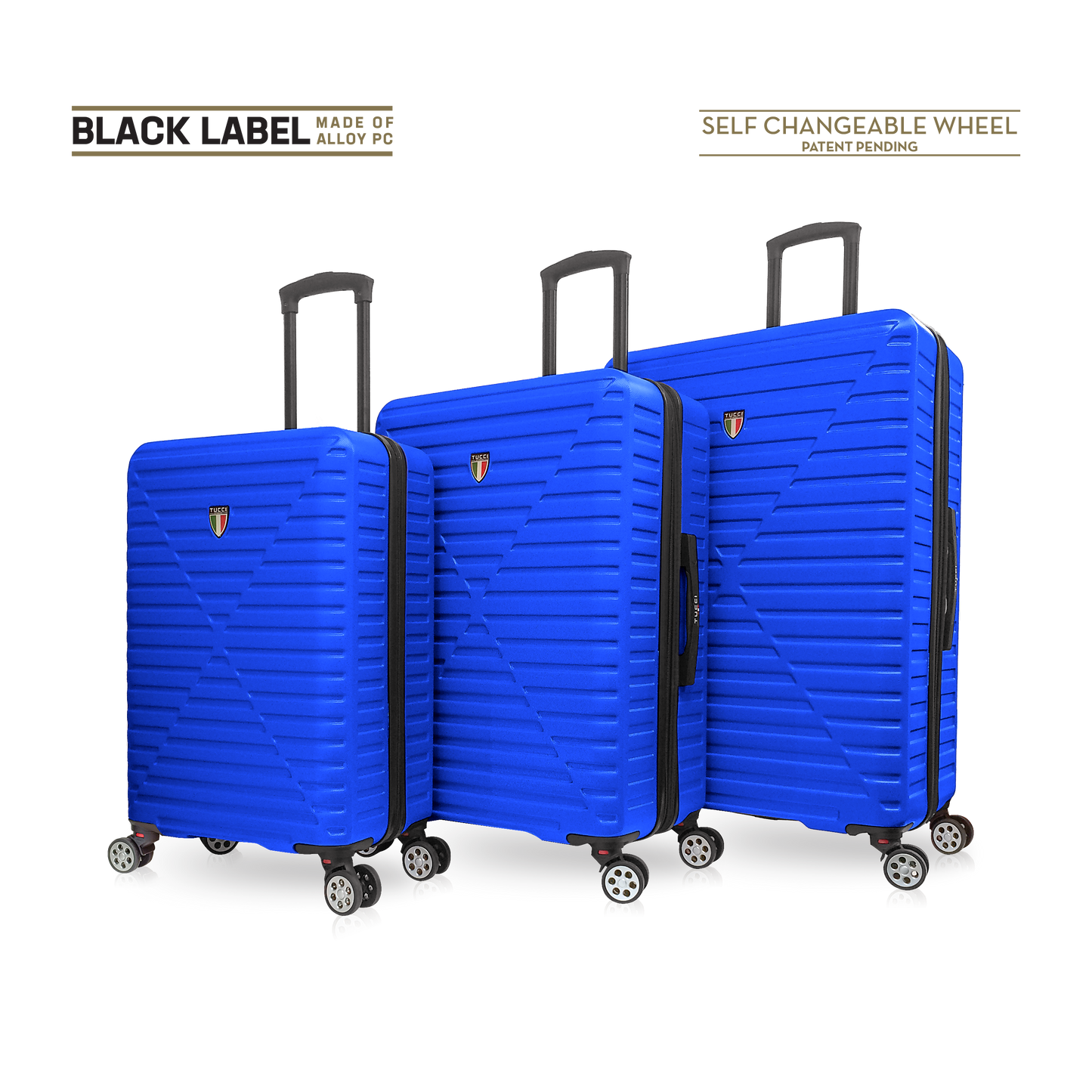 TUCCI CARINA 3 PC (18", 26", 30") Hardcase Luggage Set