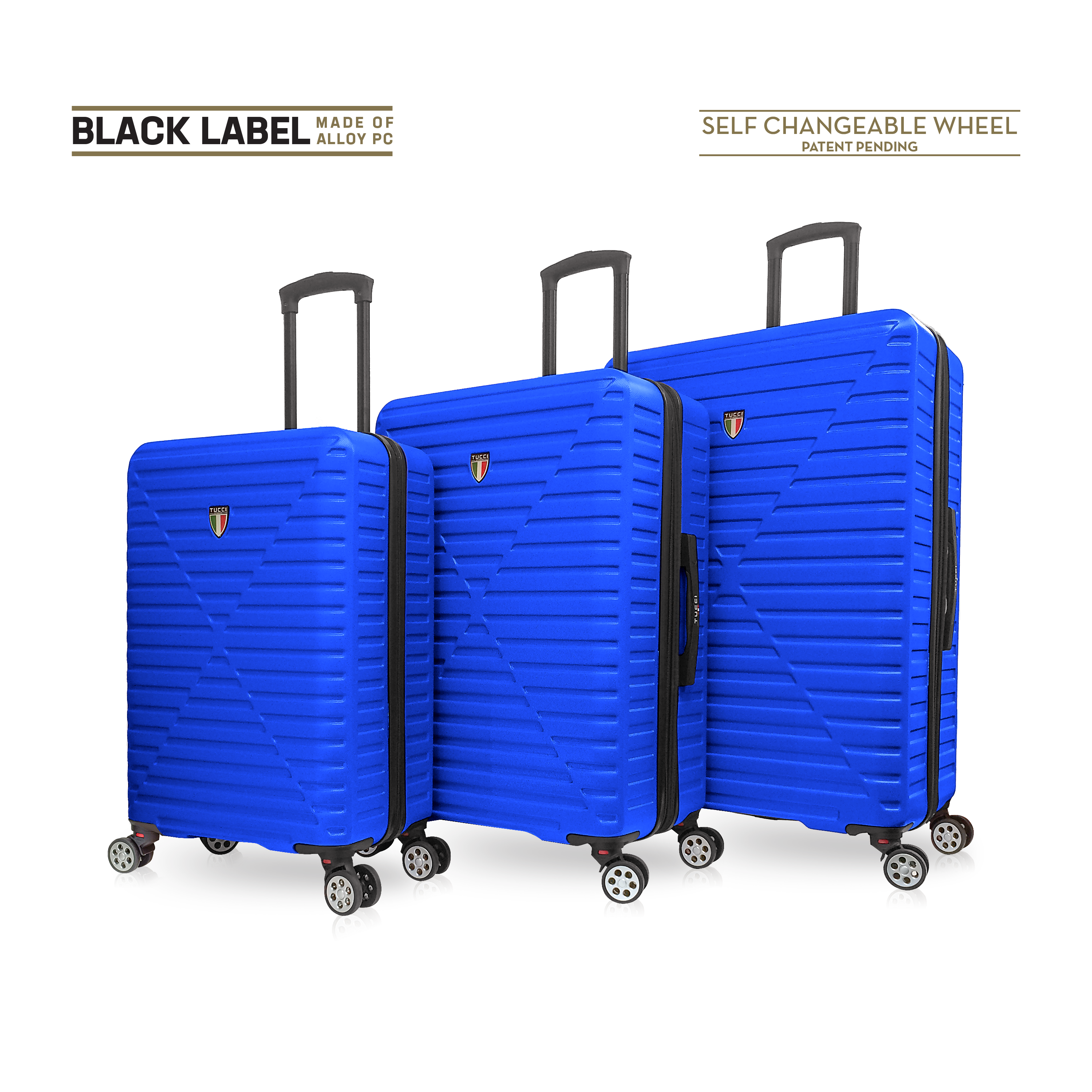 TUCCI CARINA 3 PC (18", 26", 30") Hardcase Luggage Set