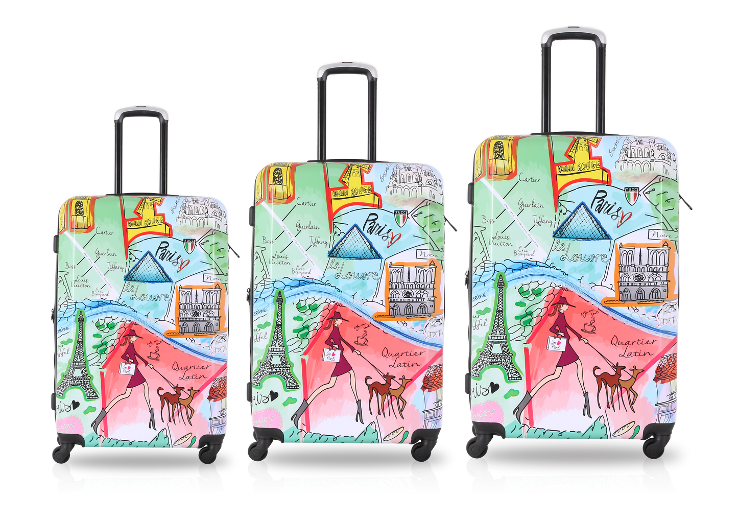 Tucci J'AIME PARIS/ 3PC SET Luggage ( 20"/24"/28")