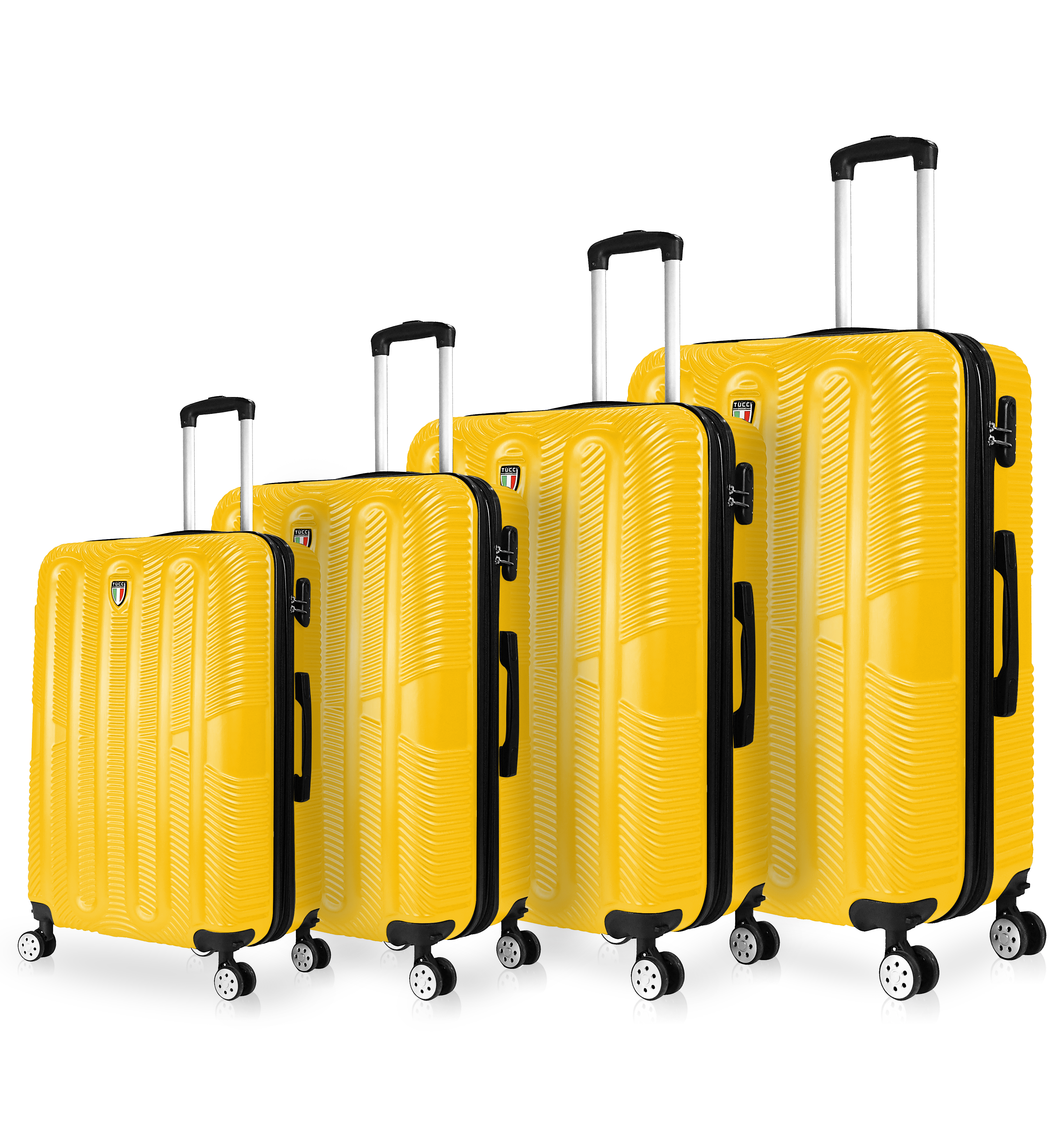 T U C C I Italian Model Detachable Spinner Wheel Suitcase Fuchsia Size Options 20