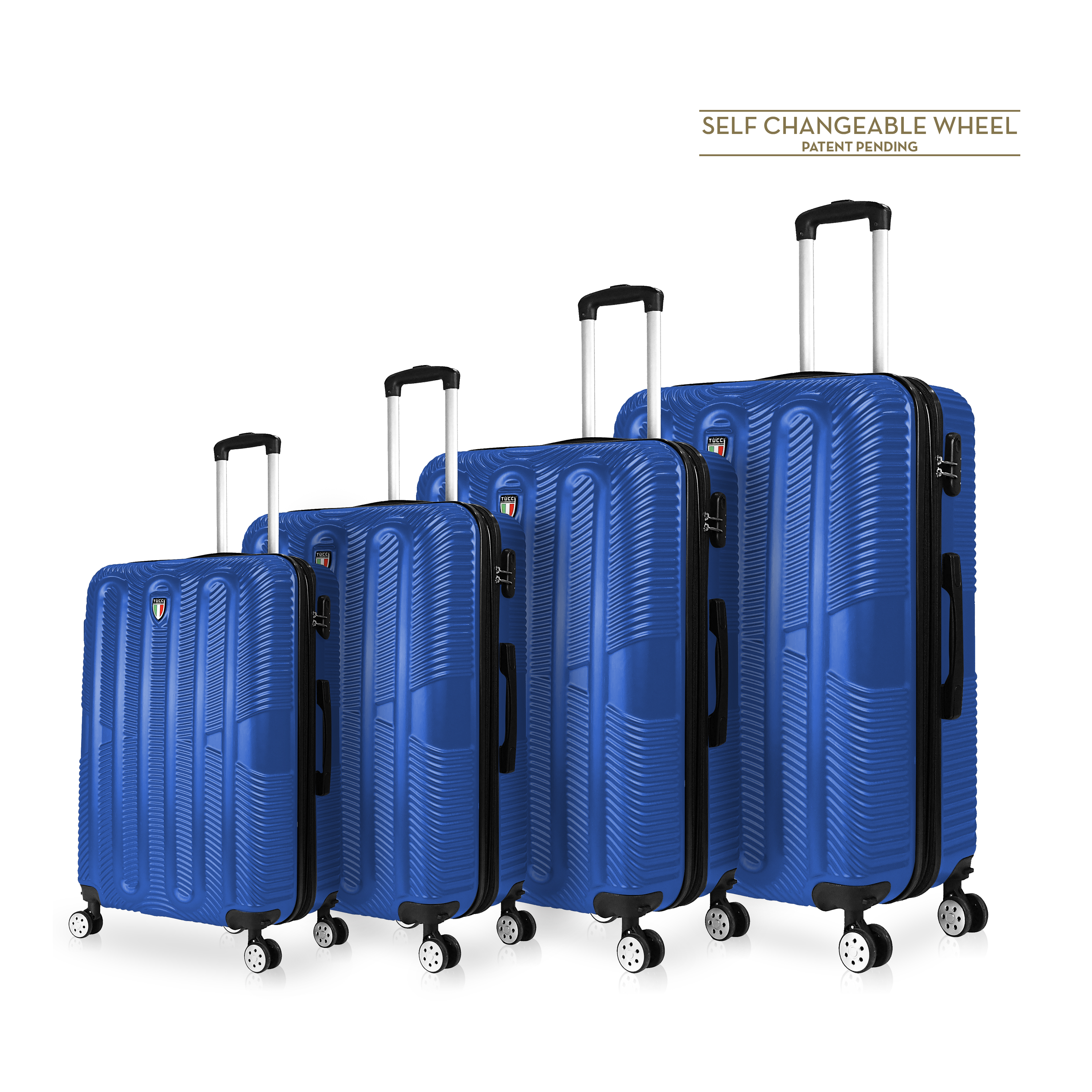 TUCCI Italy SPECIALI 4 PC (20', 28', 30', 32') Detachable Spinner Wheel Suitcase Set