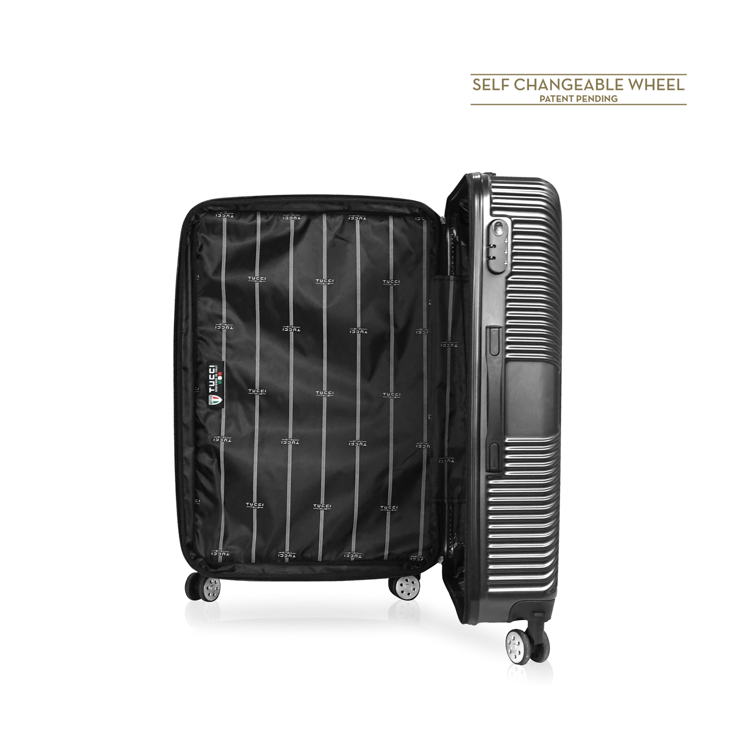 TUCCI Italy SPECIALI 32" Detachable Large Spinner Wheel Suitcase