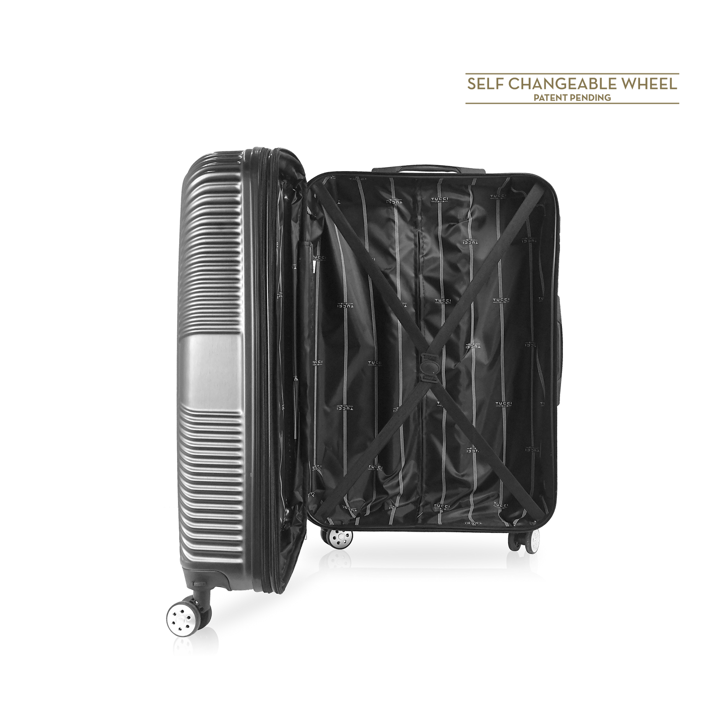 TUCCI Italy SPECIALI 32" Detachable Large Spinner Wheel Suitcase