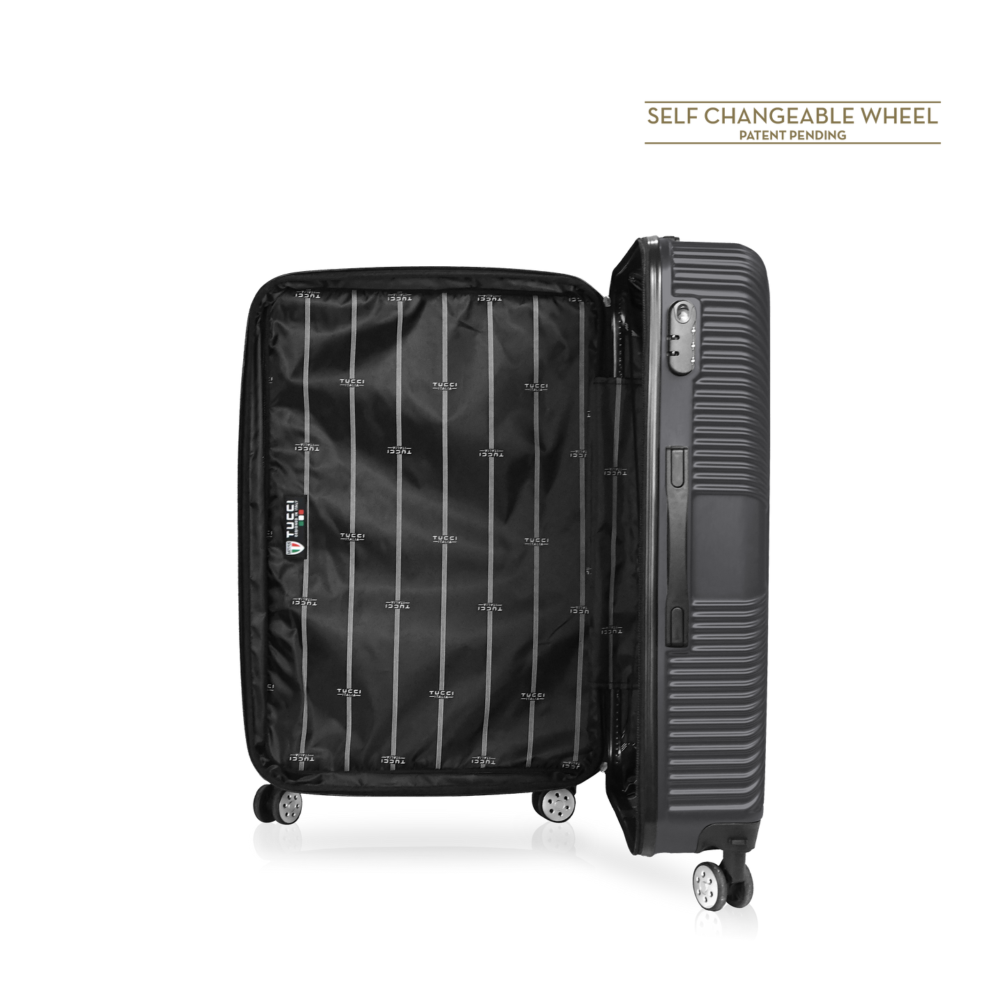 TUCCI Italy SPECIALI 32" Detachable Large Spinner Wheel Suitcase