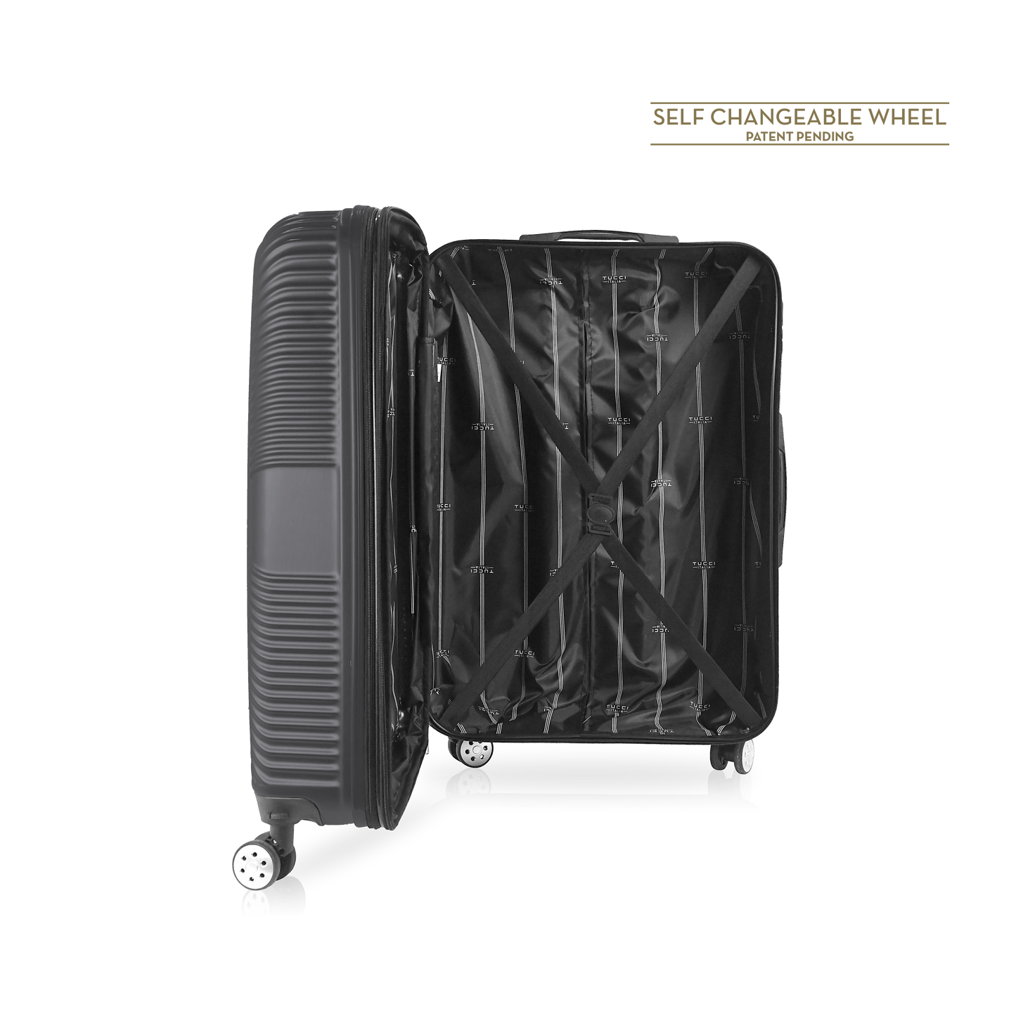 TUCCI Italy SPECIALI 32" Detachable Large Spinner Wheel Suitcase
