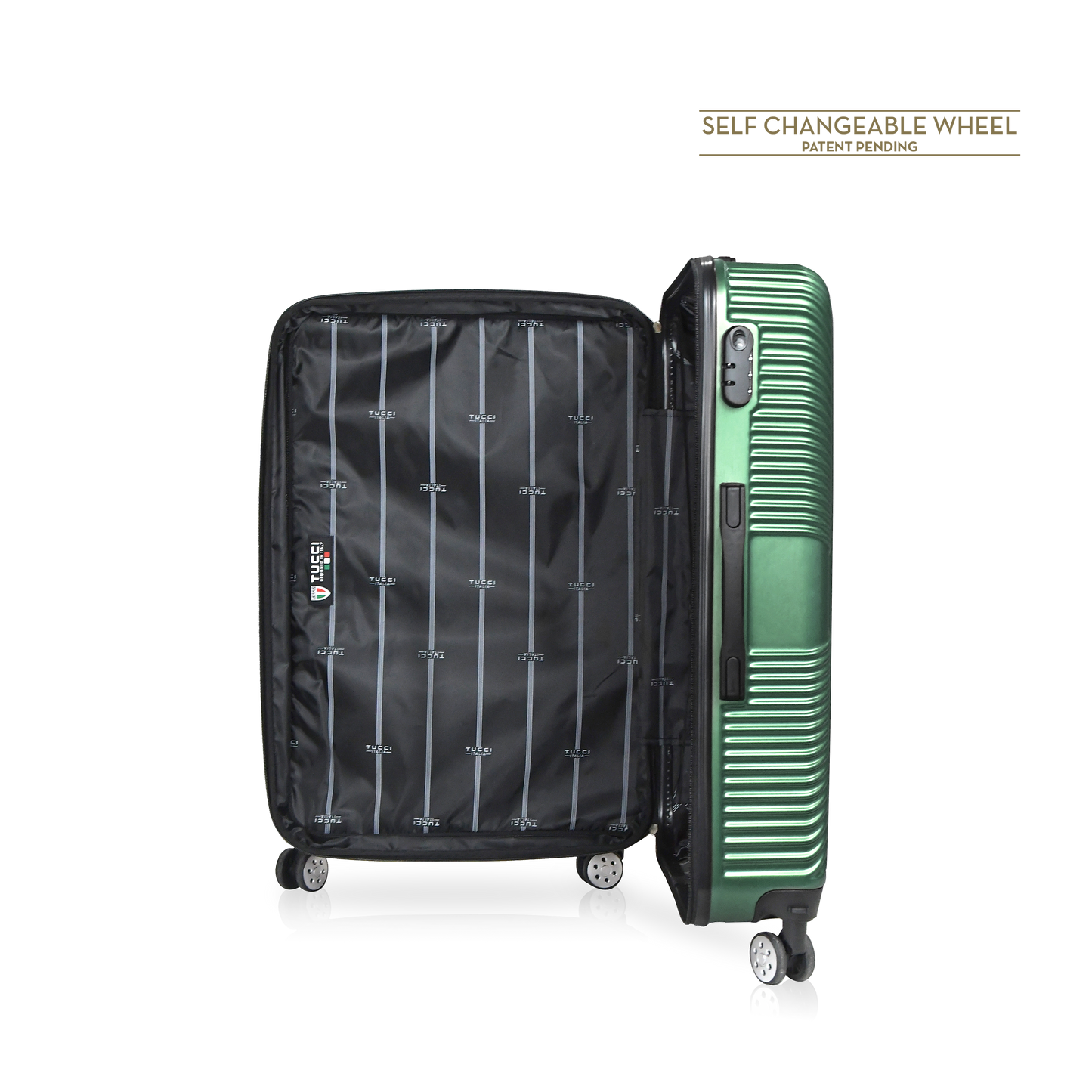 TUCCI Italy SPECIALI 32" Detachable Large Spinner Wheel Suitcase
