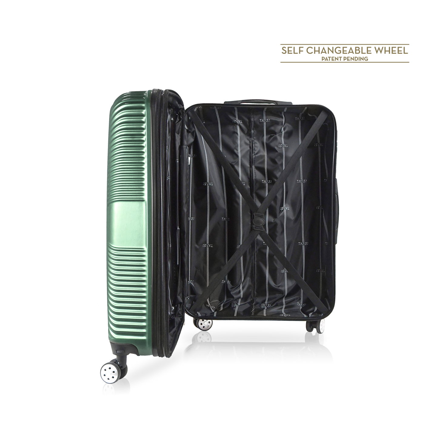 TUCCI Italy SPECIALI 32" Detachable Large Spinner Wheel Suitcase
