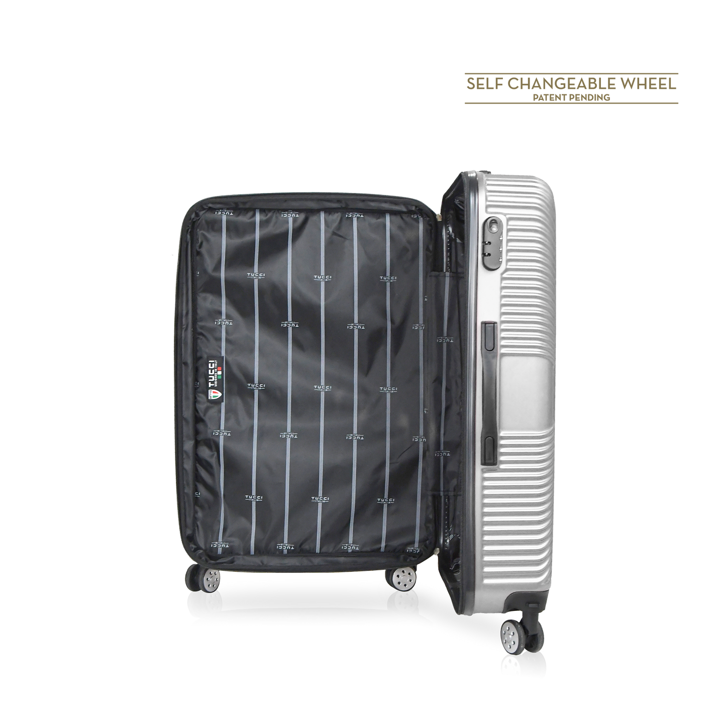 TUCCI Italy SPECIALI 32" Detachable Large Spinner Wheel Suitcase