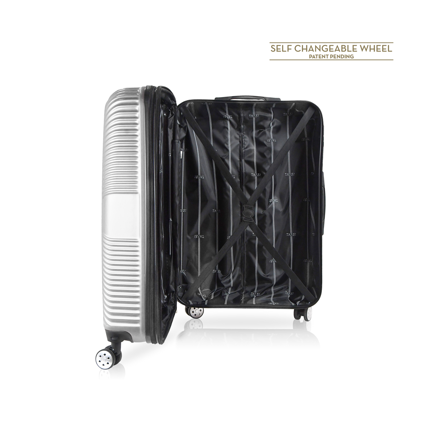 TUCCI Italy SPECIALI 32" Detachable Large Spinner Wheel Suitcase