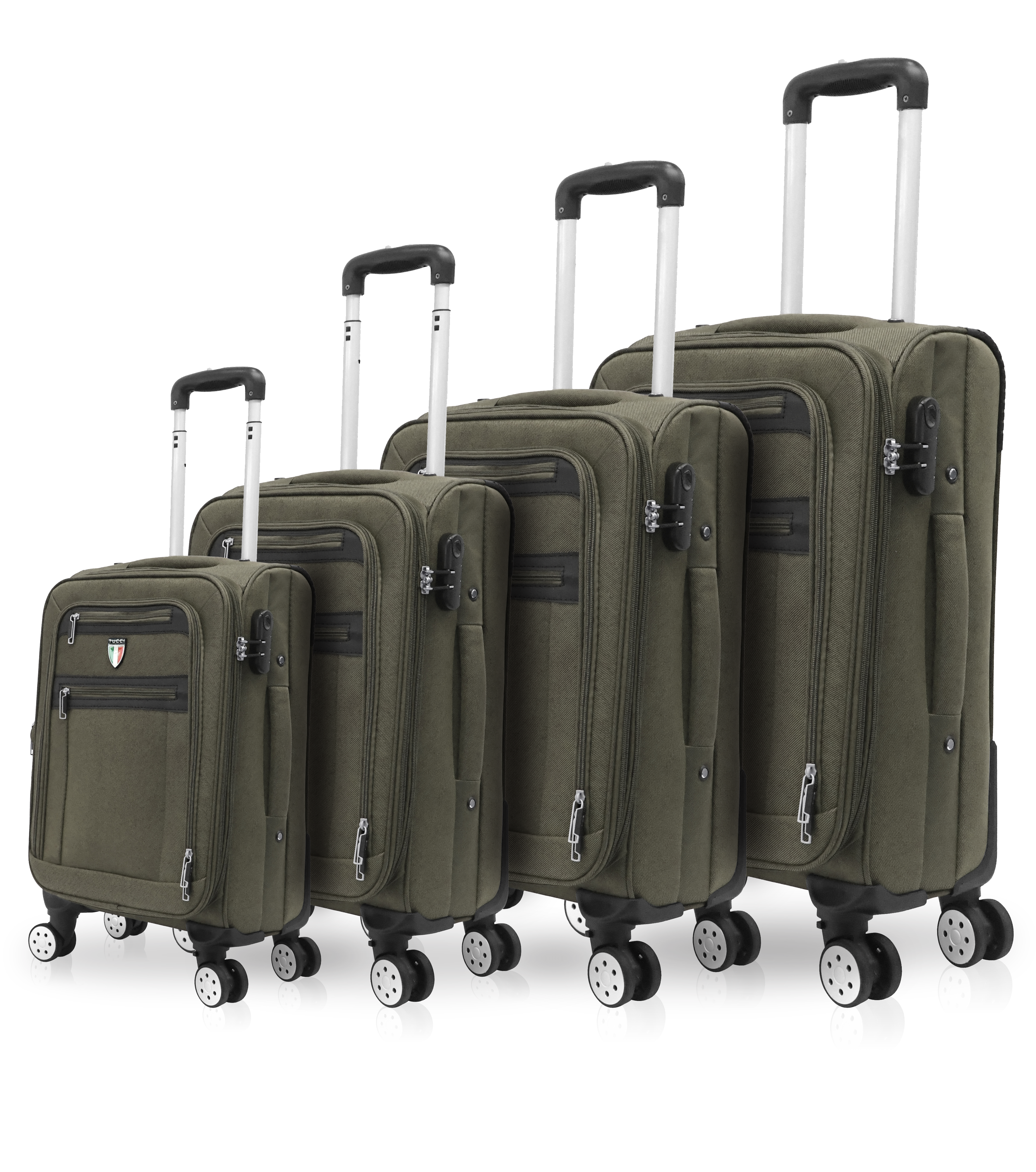 TUCCI Italy TURISTA 4-Piece Spinner Luggage Suitcase Set