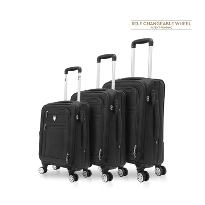 TUCCI Italy TURISTA 3-Piece Spinner Luggage Suitcase Set