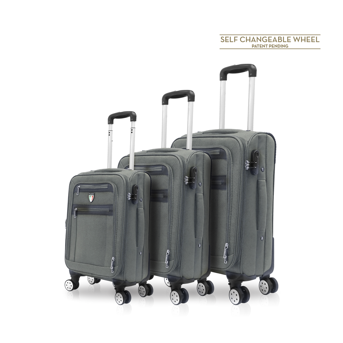 TUCCI Italy TURISTA 3-Piece (20", 28", 32") Softside Luggage Set