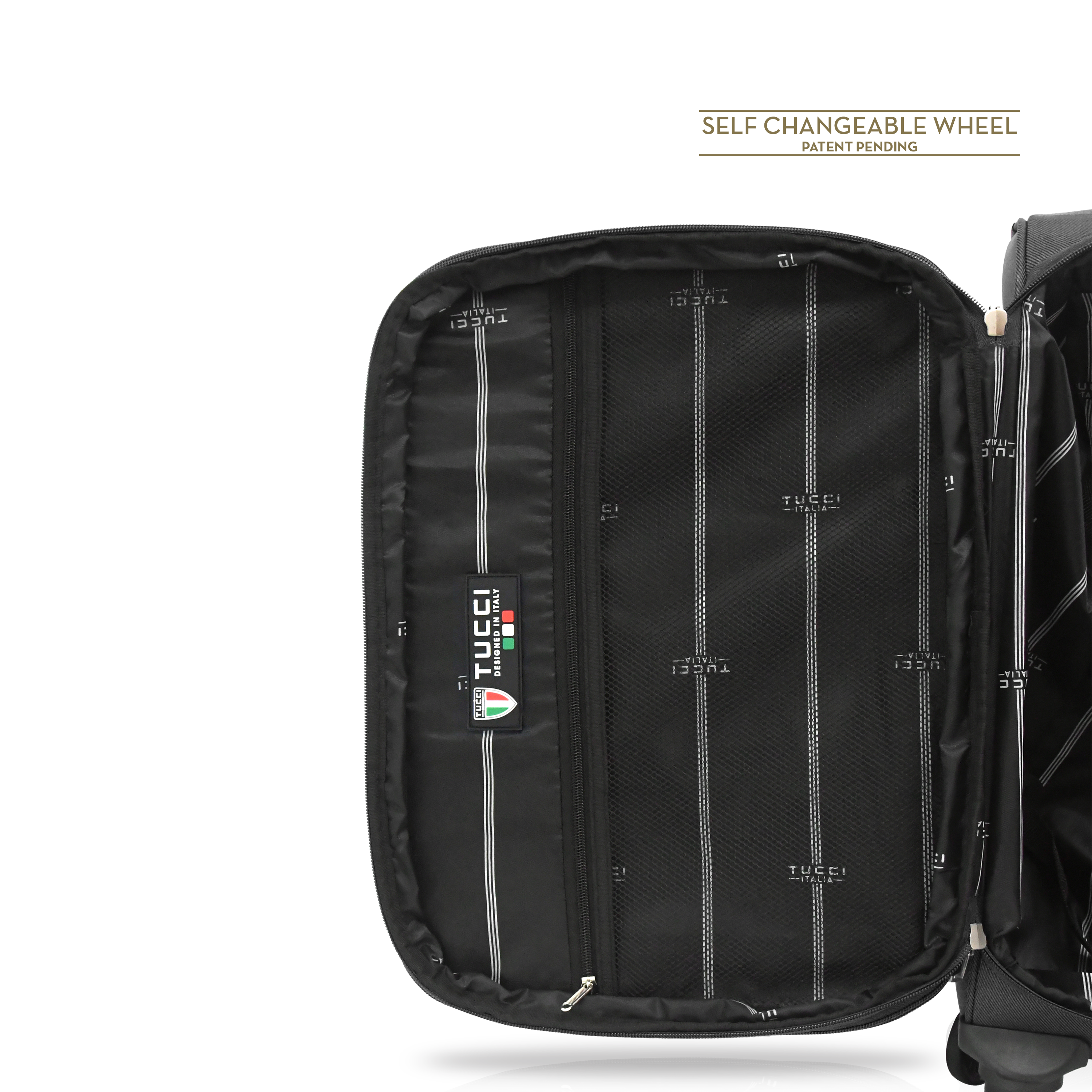 TUCCI Italy TURISTA 3-Piece Spinner Luggage Suitcase Set