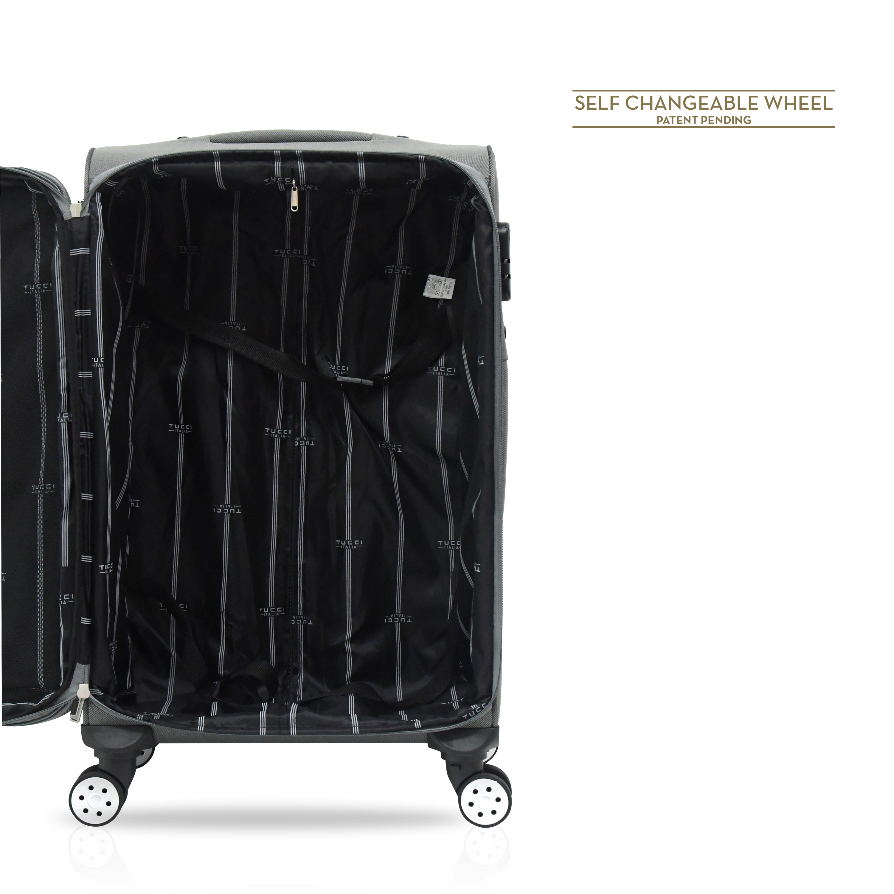 TUCCI Italy TURISTA 24-inch Medium Spinner Luggage Suitcase