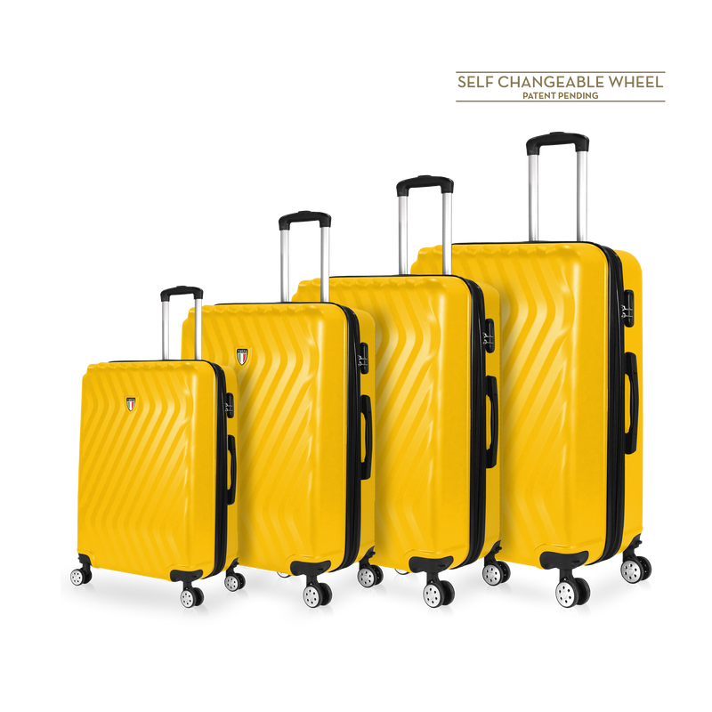 TUCCI Italy MUTEVOLE (20", 28", 30", 32") 4 Piece Set Spinner Travel Suitcase