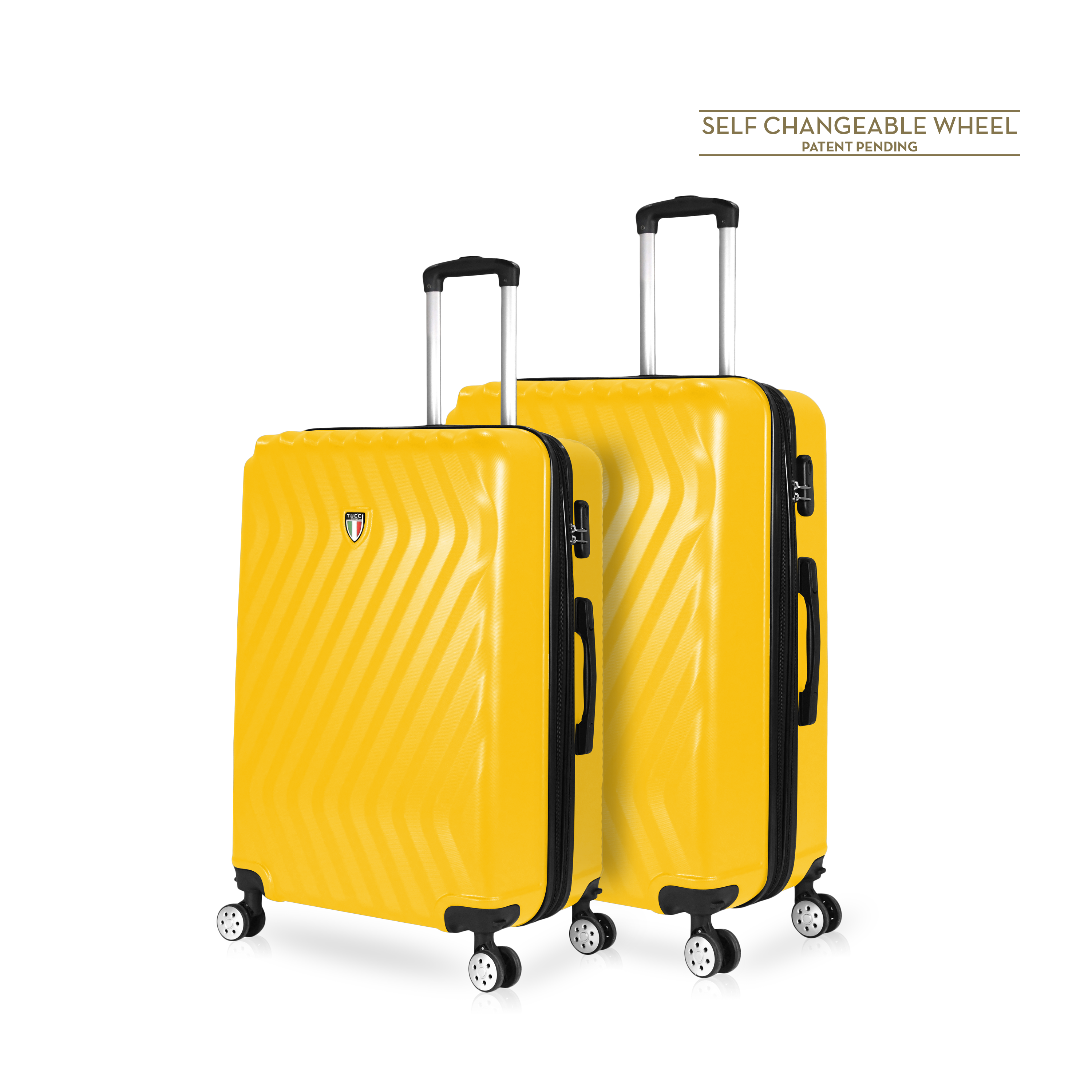 TUCCI Italy MUTEVOLE (28", 30") 2 Piece Set Spinner Travel Suitcase