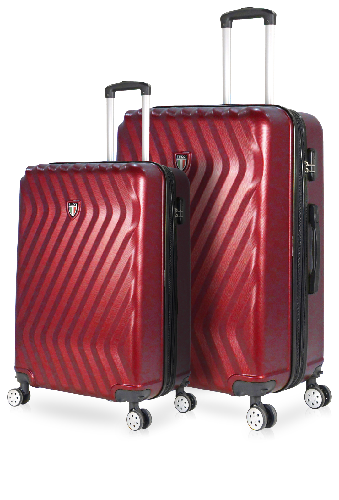 TUCCI Italy MUTEVOLE 2 Piece (20", 28") Detachable Spinner Wheel Suitcase Set