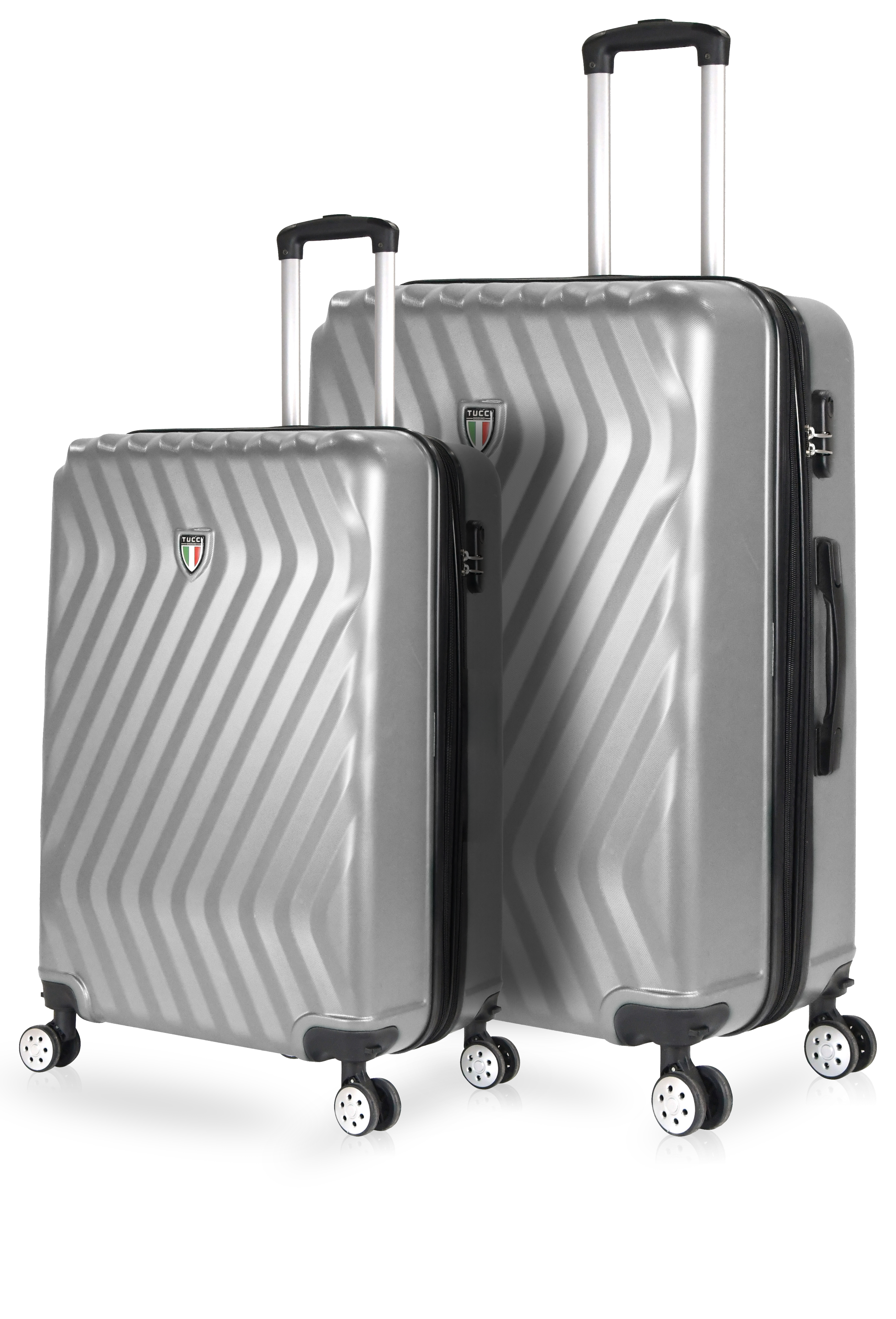 TUCCI Italy MUTEVOLE 2 Piece (20", 28") Detachable Spinner Wheel Suitcase Set