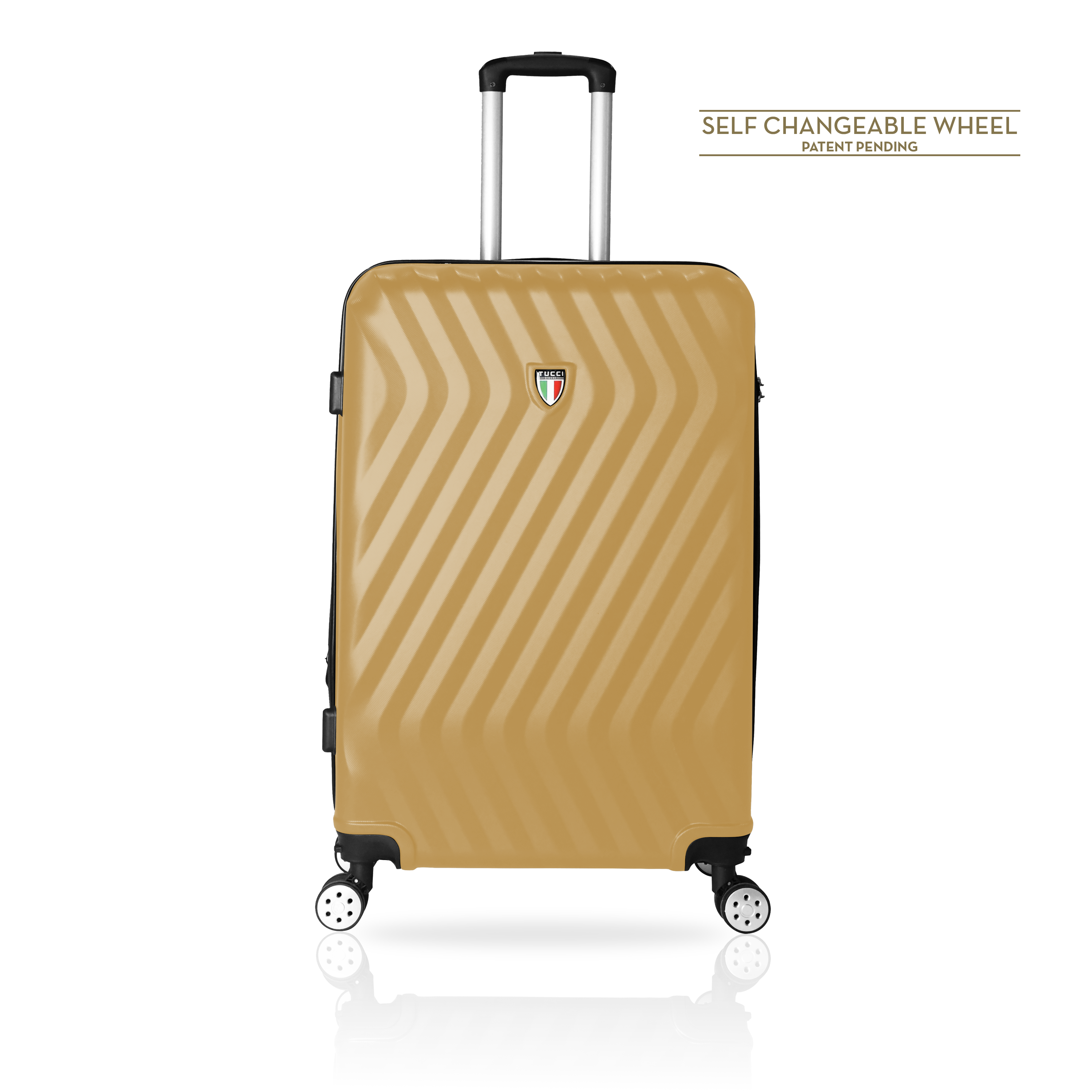 TUCCI Italy MUTEVOLE 2 Piece (20", 28") Detachable Spinner Wheel Suitcase Set