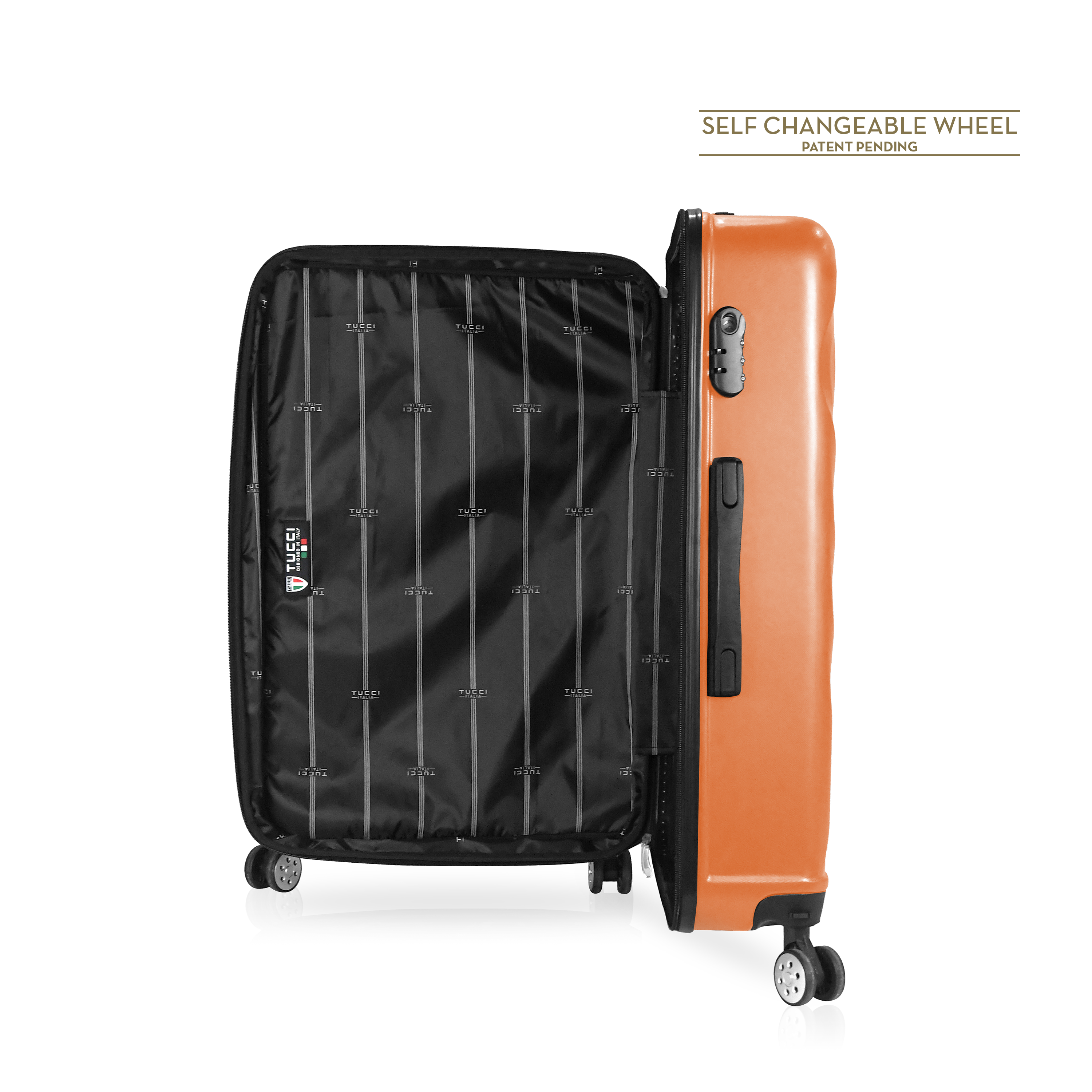 TUCCI Italy MUTEVOLE 20" Detachable Wheels Luggage Suitcase