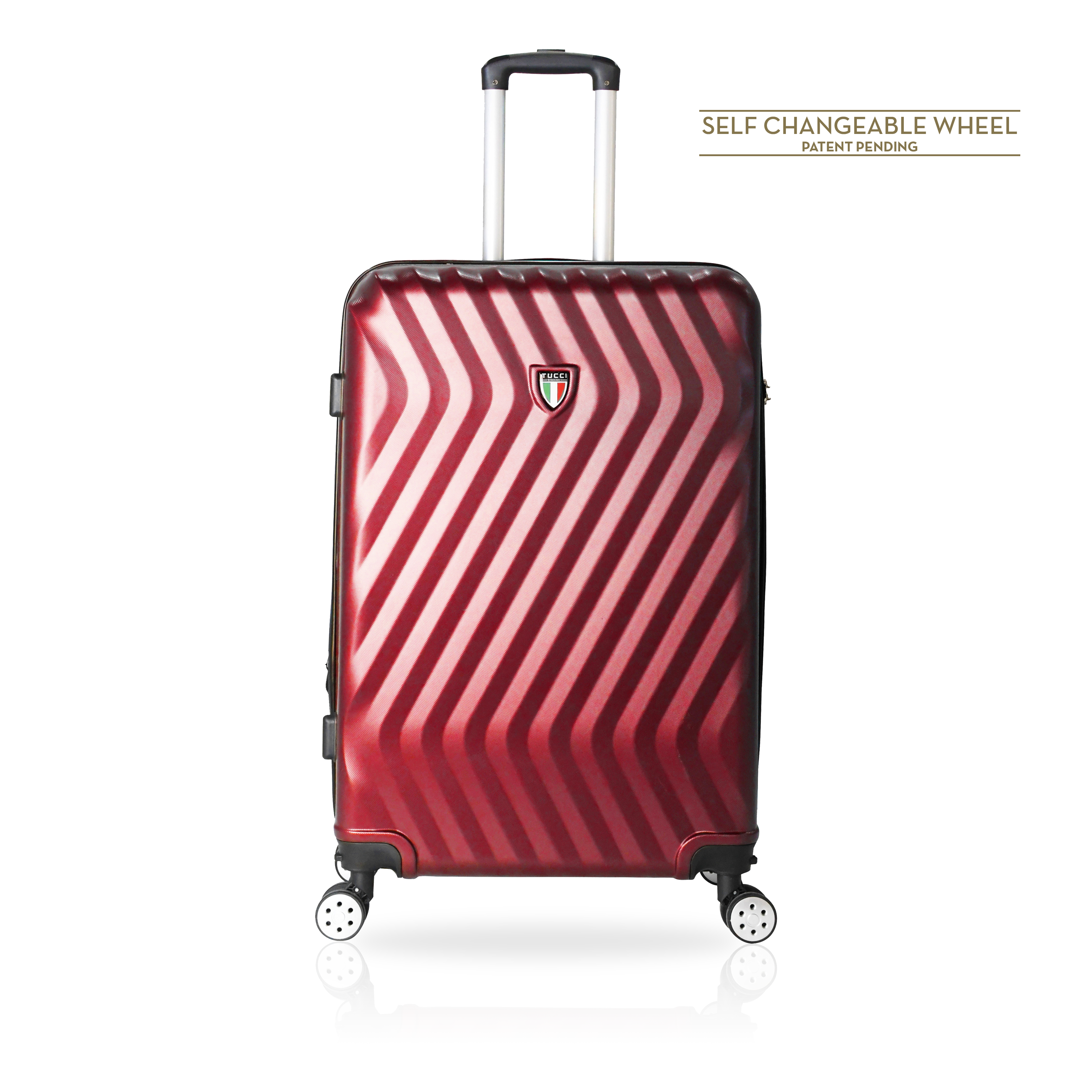 TUCCI Italy MUTEVOLE 2 Piece (20", 28") Detachable Spinner Wheel Suitcase Set