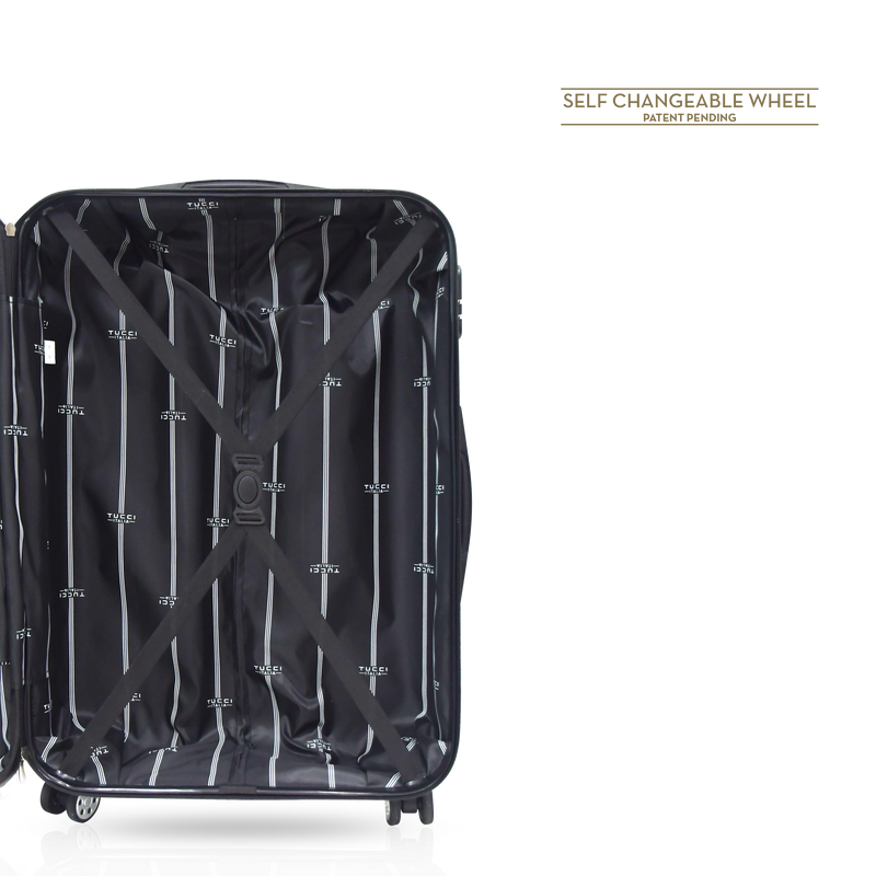 TUCCI Italy PERCORSO 2 Piece (20", 28") Detachable Spinner Wheel Suitcase Set