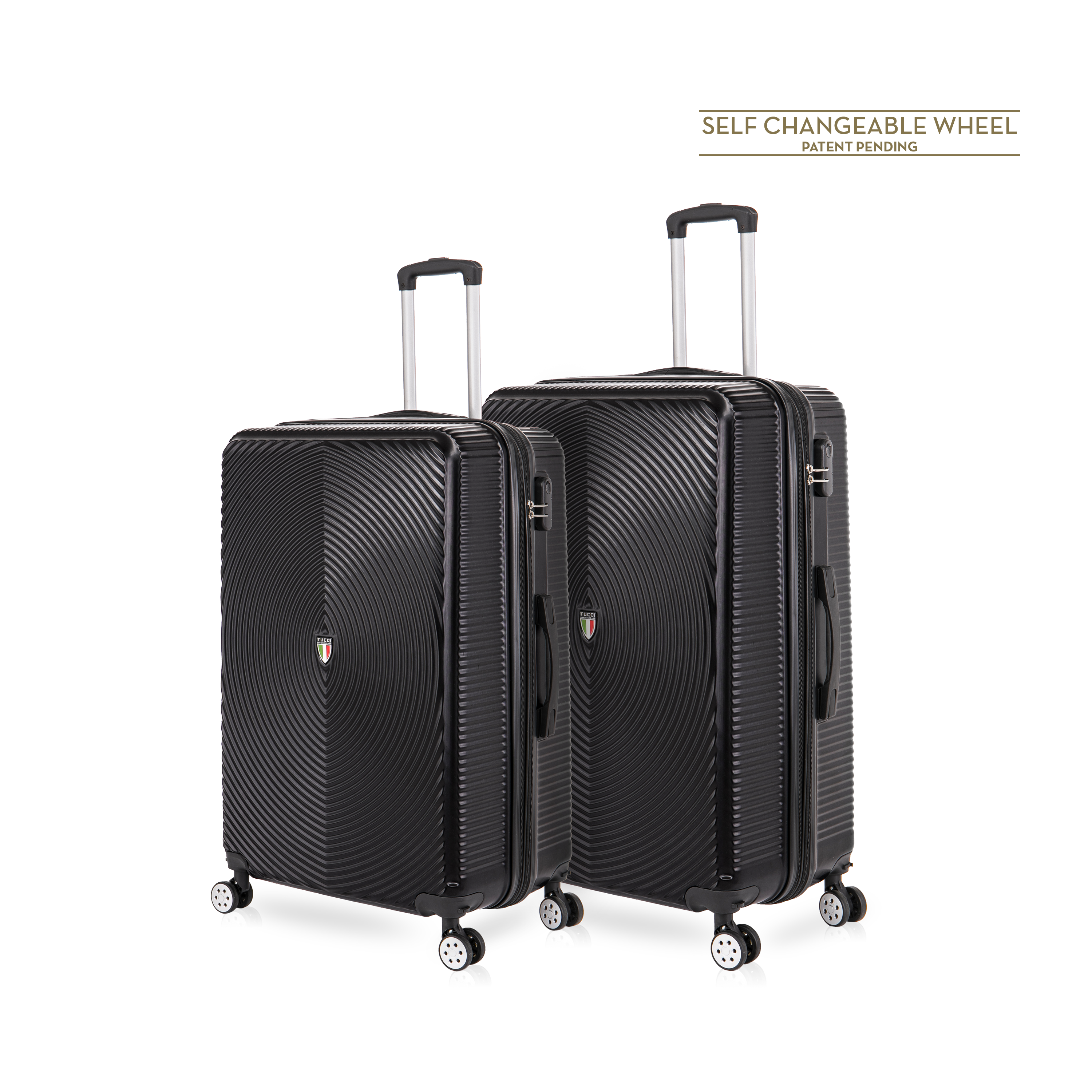 TUCCI Italy VOLANT (28", 30") 4 Piece Set Spinner Travel Suitcase
