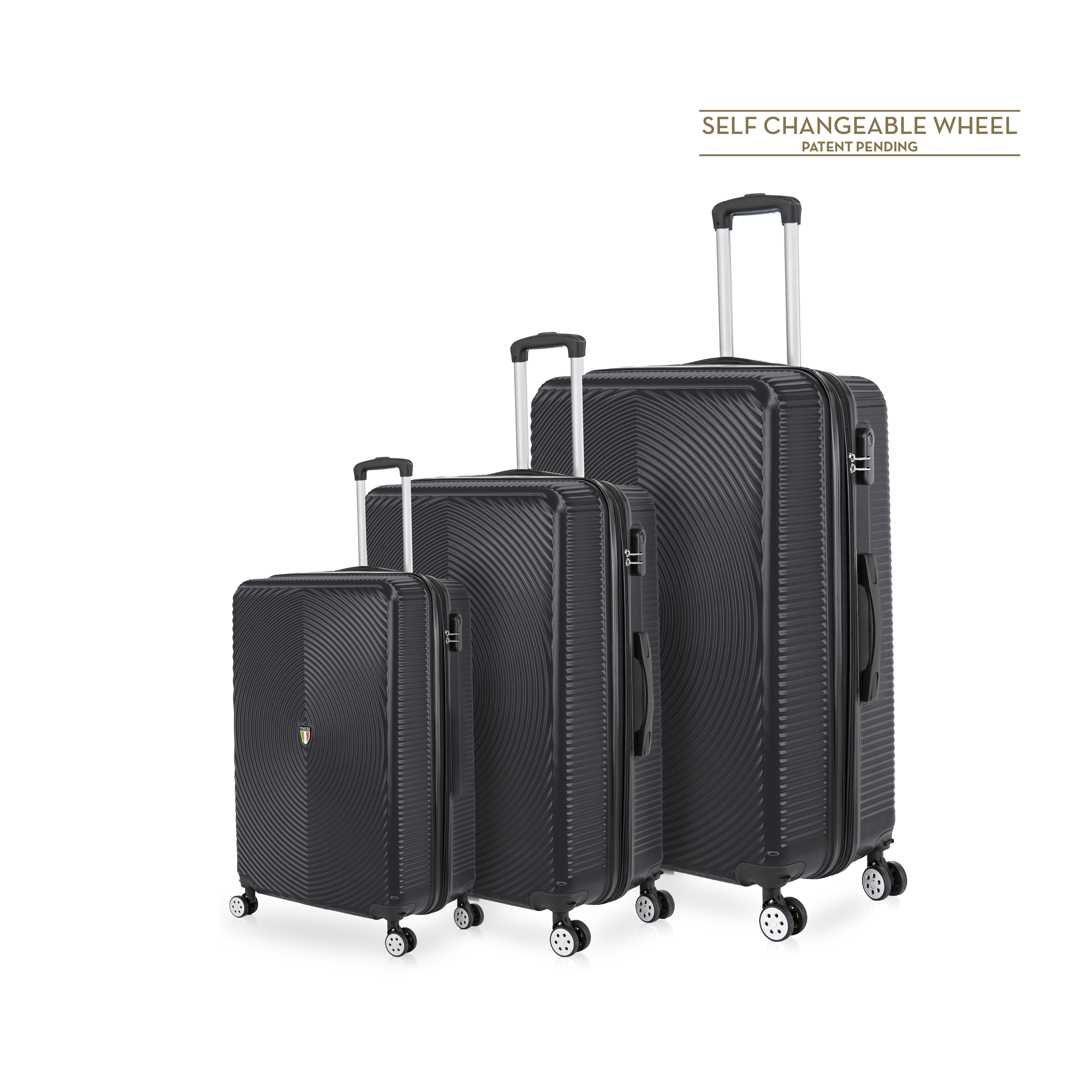 TUCCI Italy VOLANT 3 PC (20", 28", 30") ABS Hard Shell Suitcase