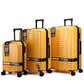 Tucci Italy Occhio 3-Piece Expandable Hardside Luggage Set, PC Carbon Fiber Texture Spinner Suitcases with TSA Lock, 20/28/30 in