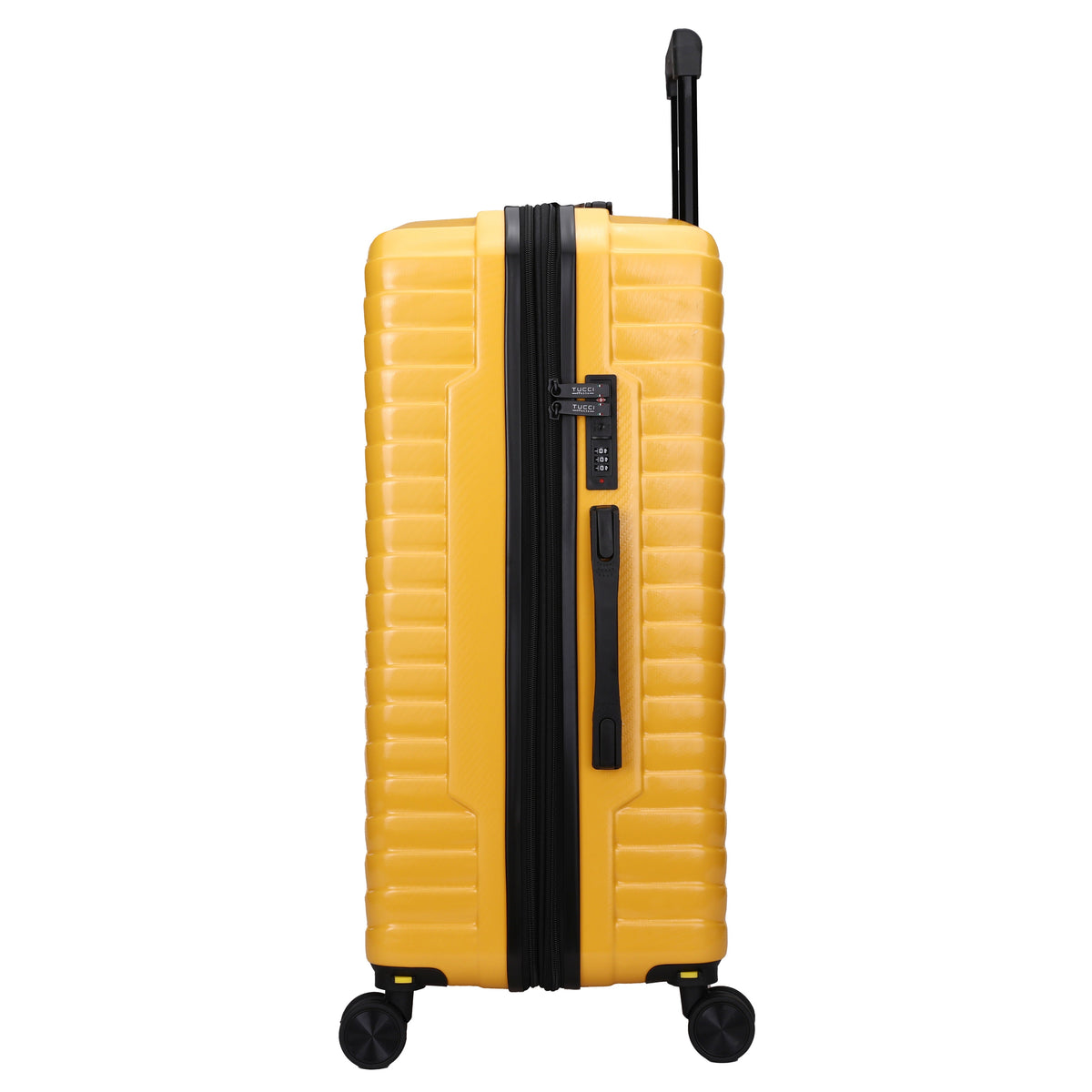 Tucci Italy Occhio 3-Piece Expandable Hardside Luggage Set, PC Carbon Fiber Texture Spinner Suitcases with TSA Lock, 20/28/30 in