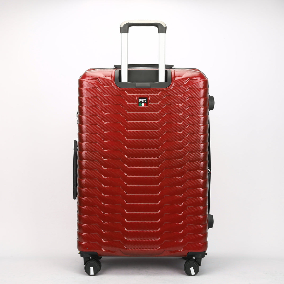 Tucci Italy Occhio 3-Piece Expandable Hardside Luggage Set, PC Carbon Fiber Texture Spinner Suitcases with TSA Lock, 20/28/30 in