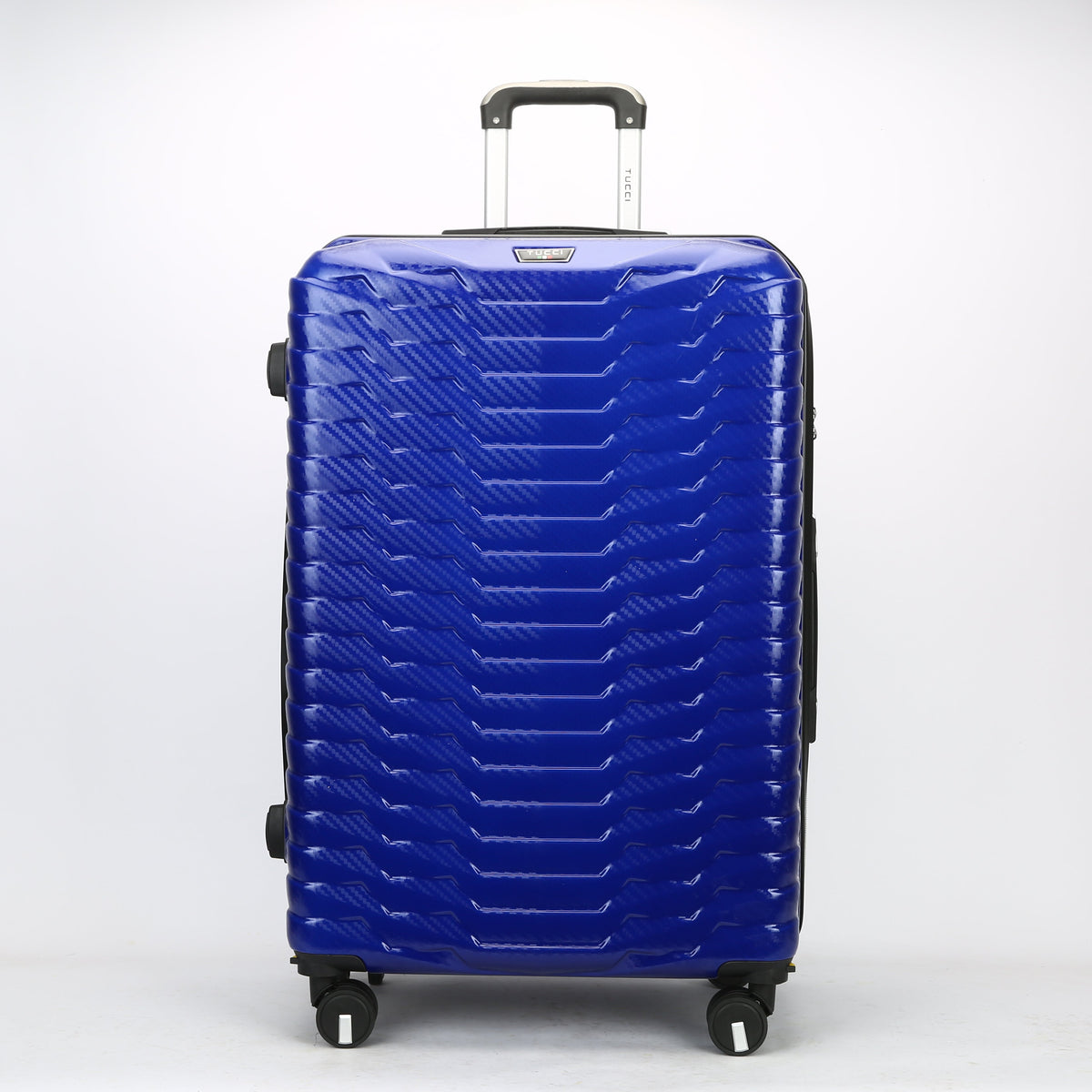 Tucci Italy Occhio 3-Piece Expandable Hardside Luggage Set, PC Carbon Fiber Texture Spinner Suitcases with TSA Lock, 20/28/30 in
