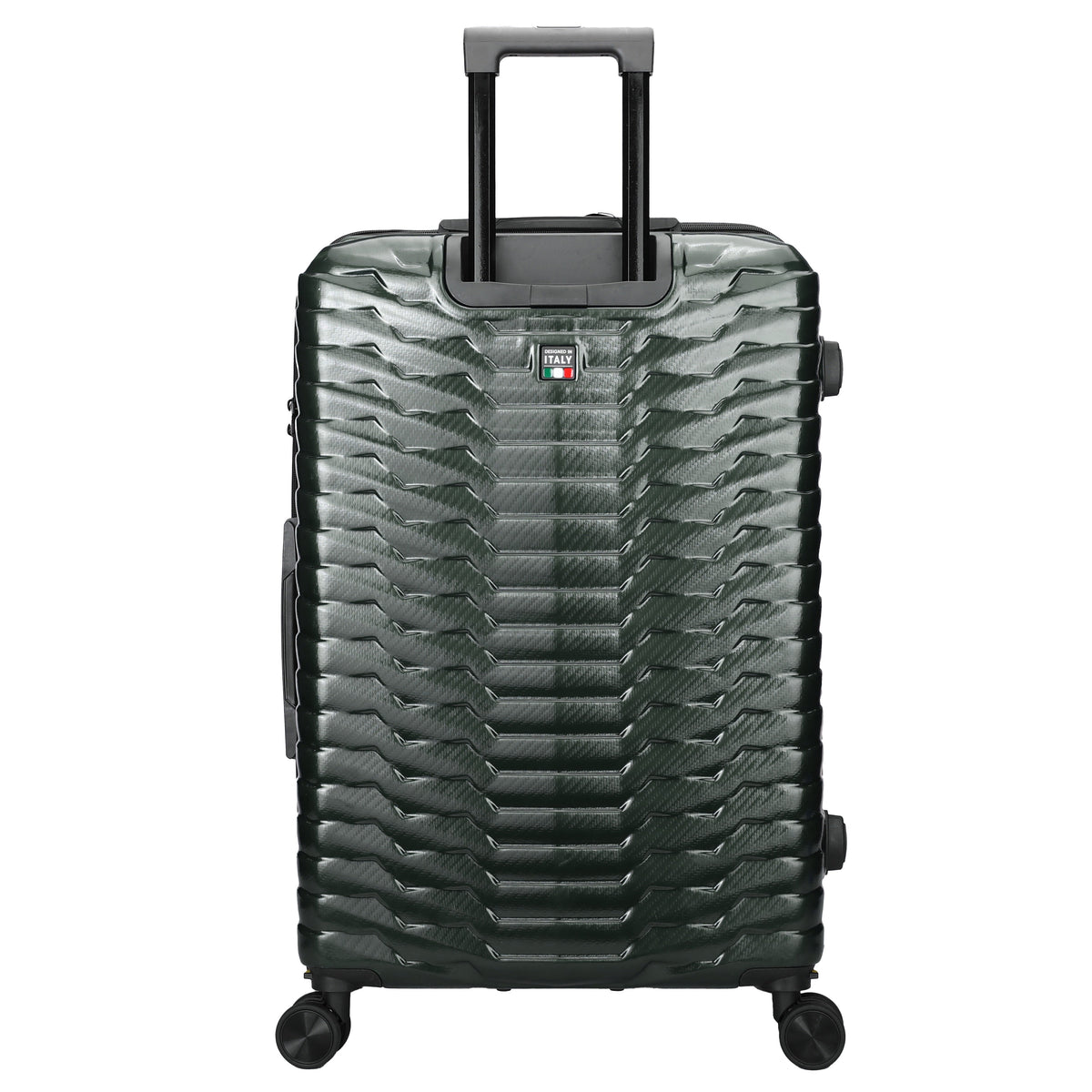 Tucci Italy Occhio 3-Piece Expandable Hardside Luggage Set, PC Carbon Fiber Texture Spinner Suitcases with TSA Lock, 20/28/30 in