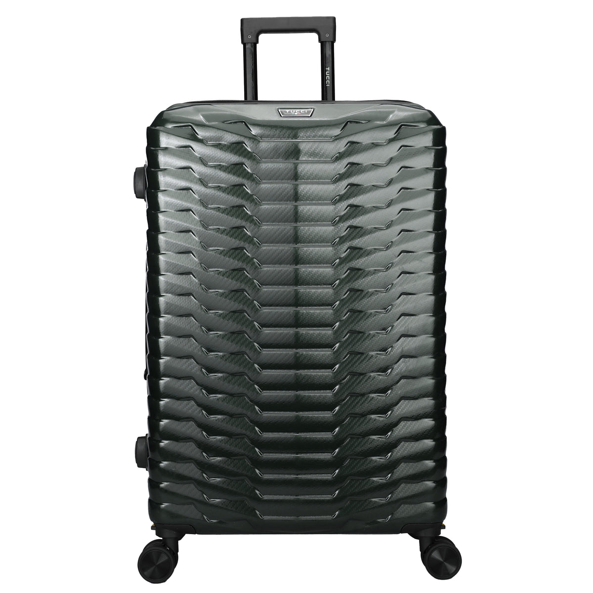 Tucci Italy Occhio 3-Piece Expandable Hardside Luggage Set, PC Carbon Fiber Texture Spinner Suitcases with TSA Lock, 20/28/30 in